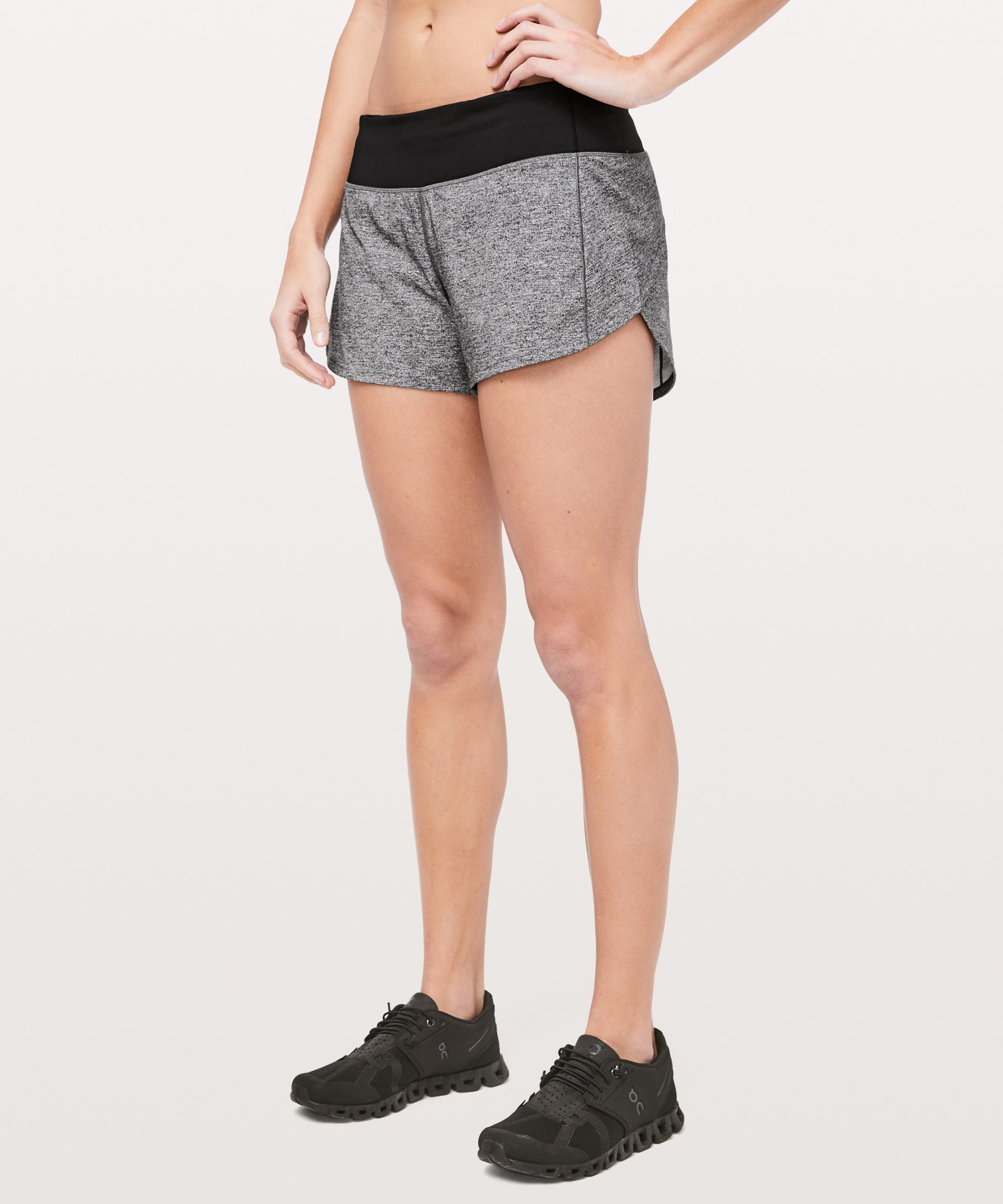Lululemon Speed Up Short Long *4" Updated Fit In Grey