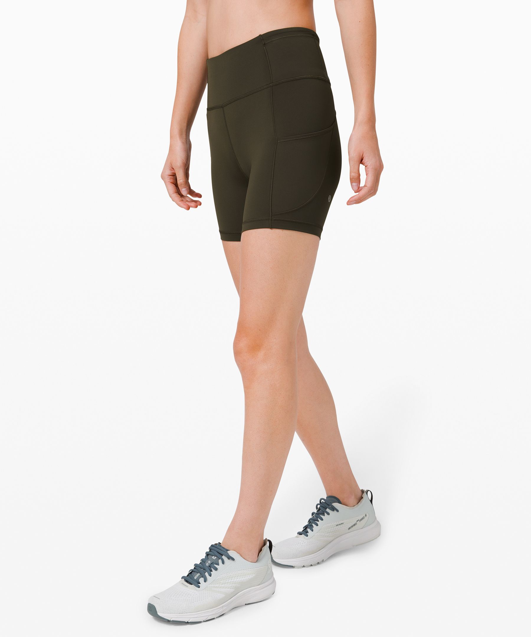 Lululemon Fast And Free Short 6" *non-reflective In Dark Olive