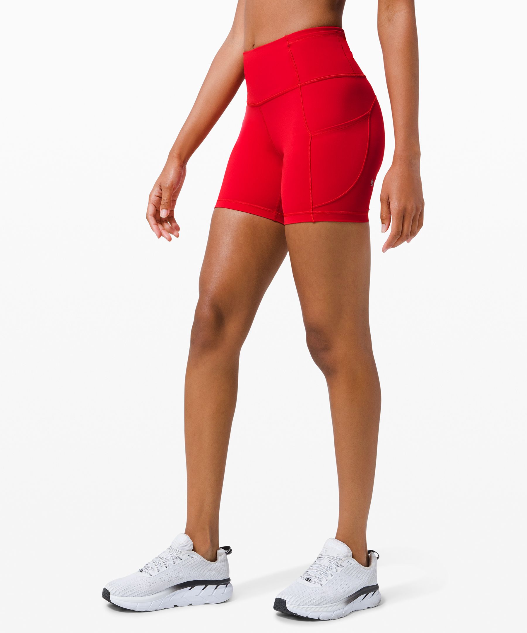 Lululemon Fast And Free High-rise Shorts 6" In Dark Red