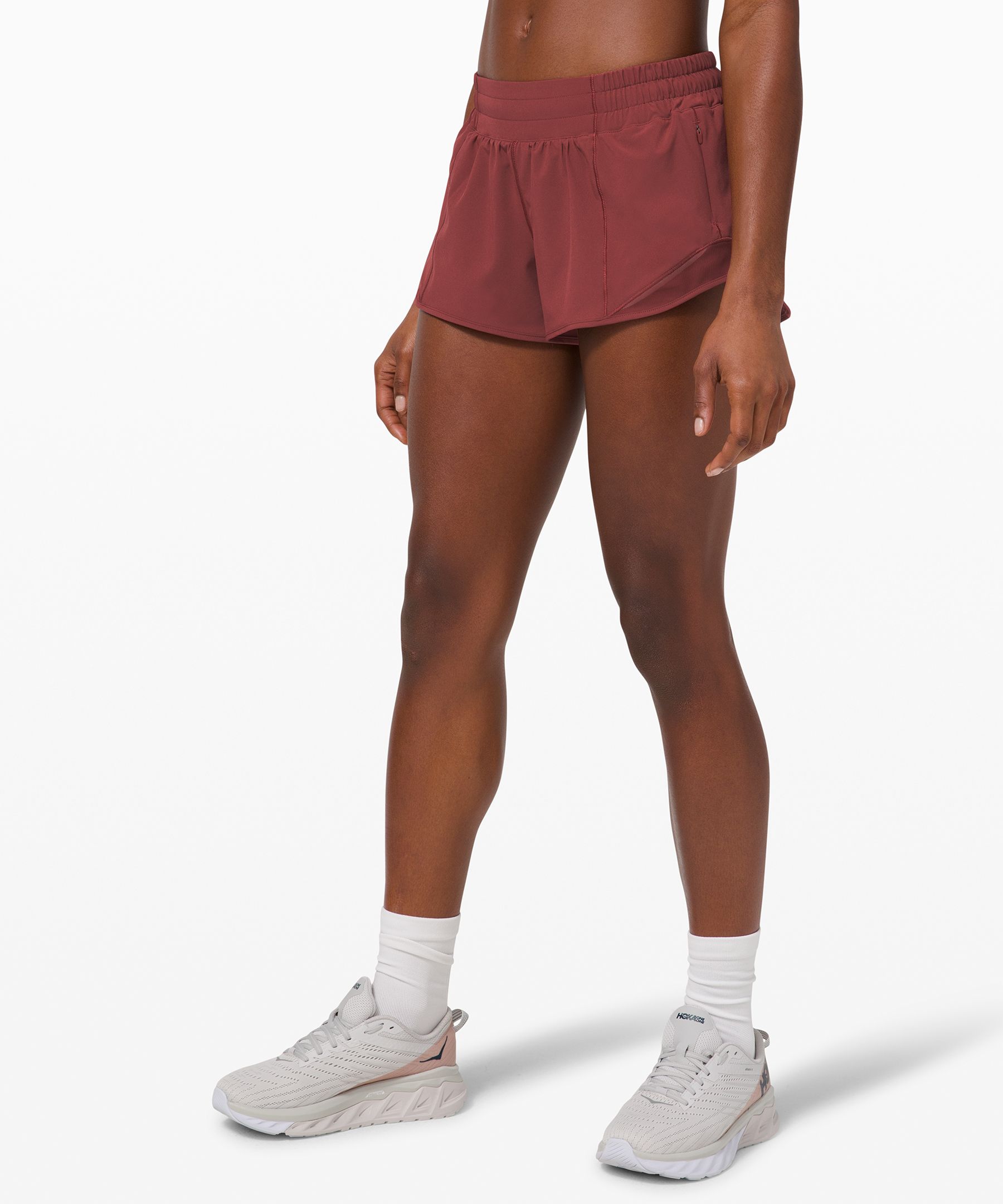 Lululemon Hotty Hot Short Ii *2.5" In Burgundy