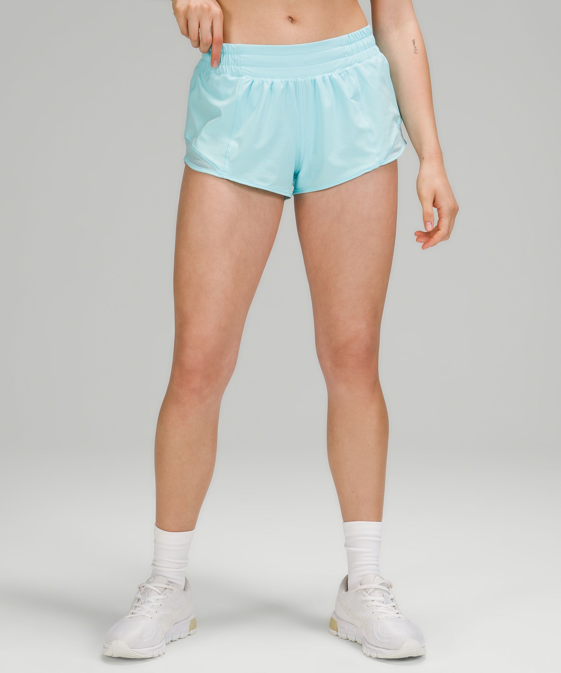 Lululemon Hotty Hot Low-rise Lined Shorts 2.5" In Icing Blue