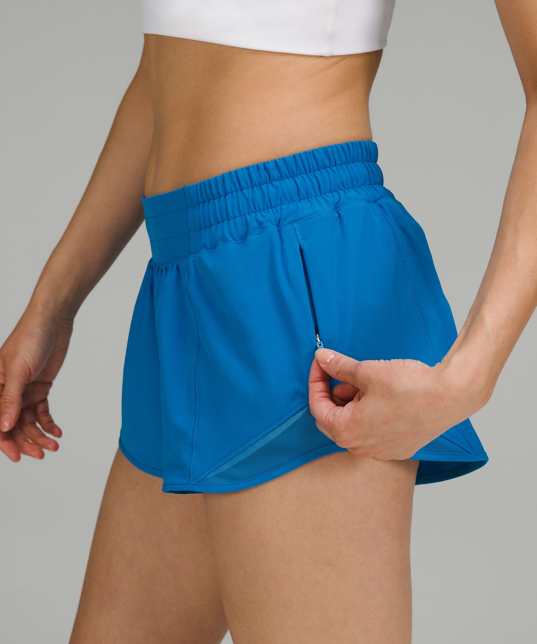 Shop Lululemon Hotty Hot Low-rise Lined Shorts 2.5" In Poolside
