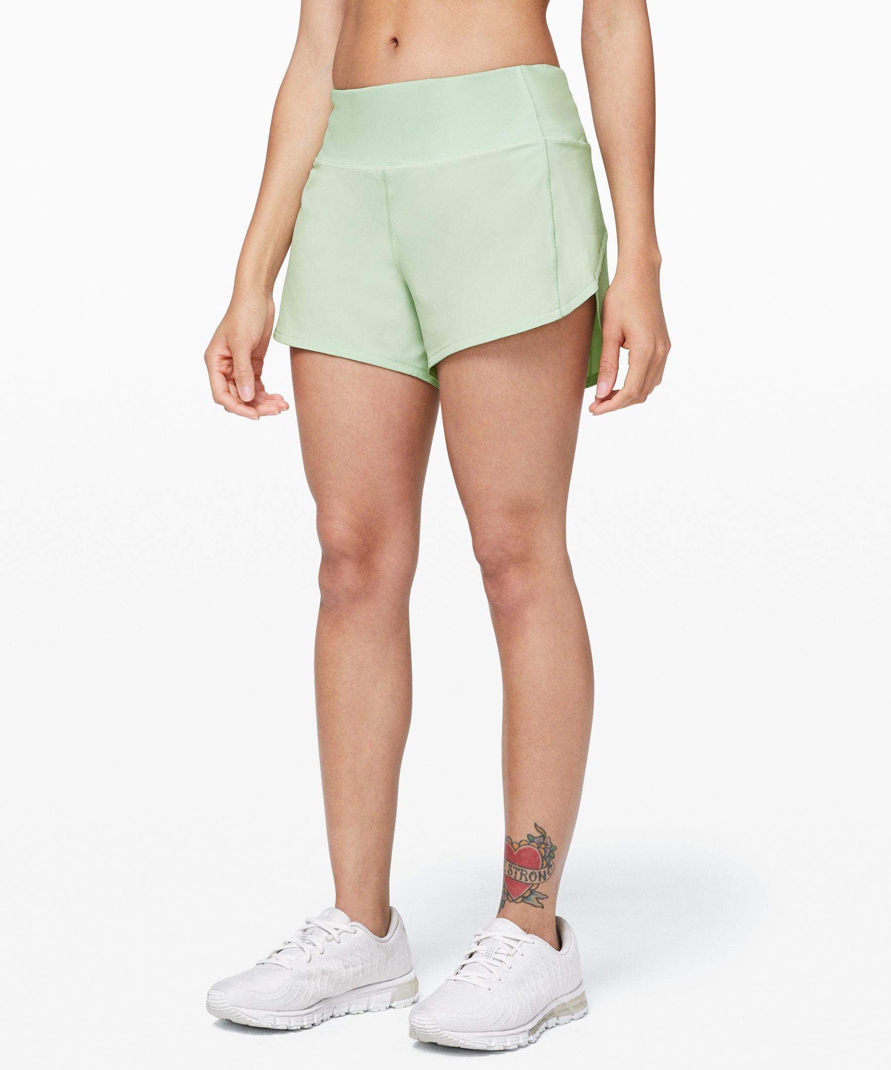 Lululemon Speed Up Short Long *4" Updated Fit In Mystic Mint