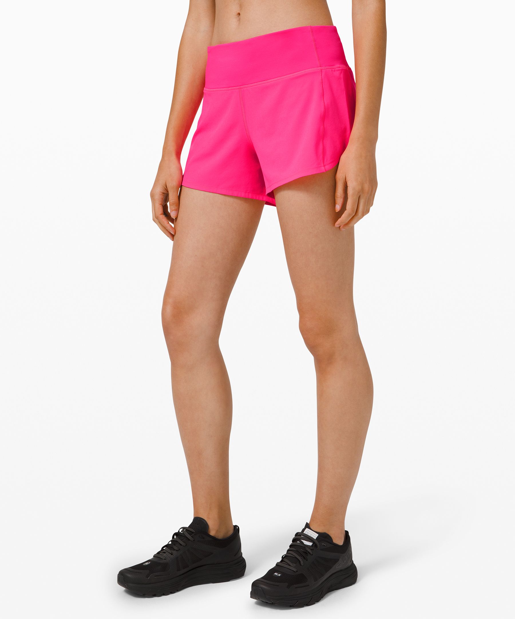 Lululemon Speed Up Short Long *4" Updated Fit In Neon