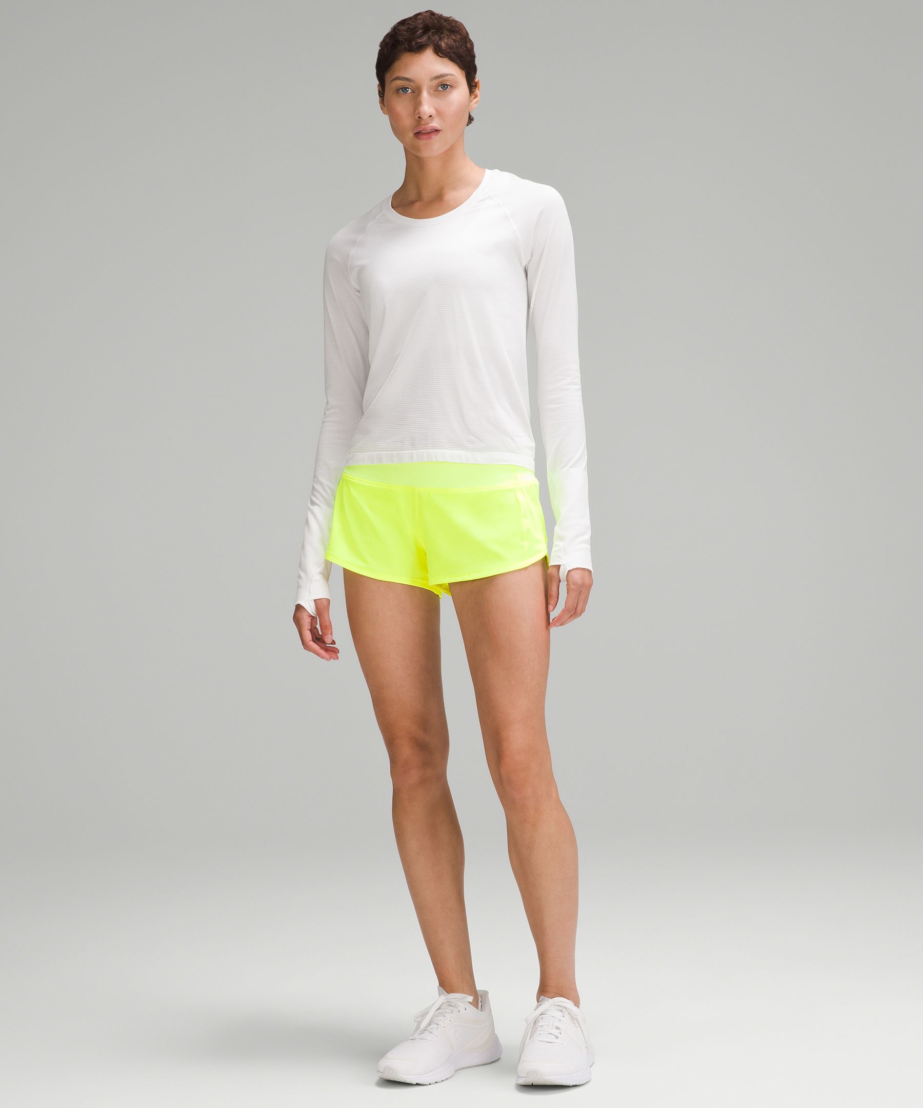 Shop Lululemon Speed Up Low-rise Lined Shorts 2.5" In Highlight Yellow