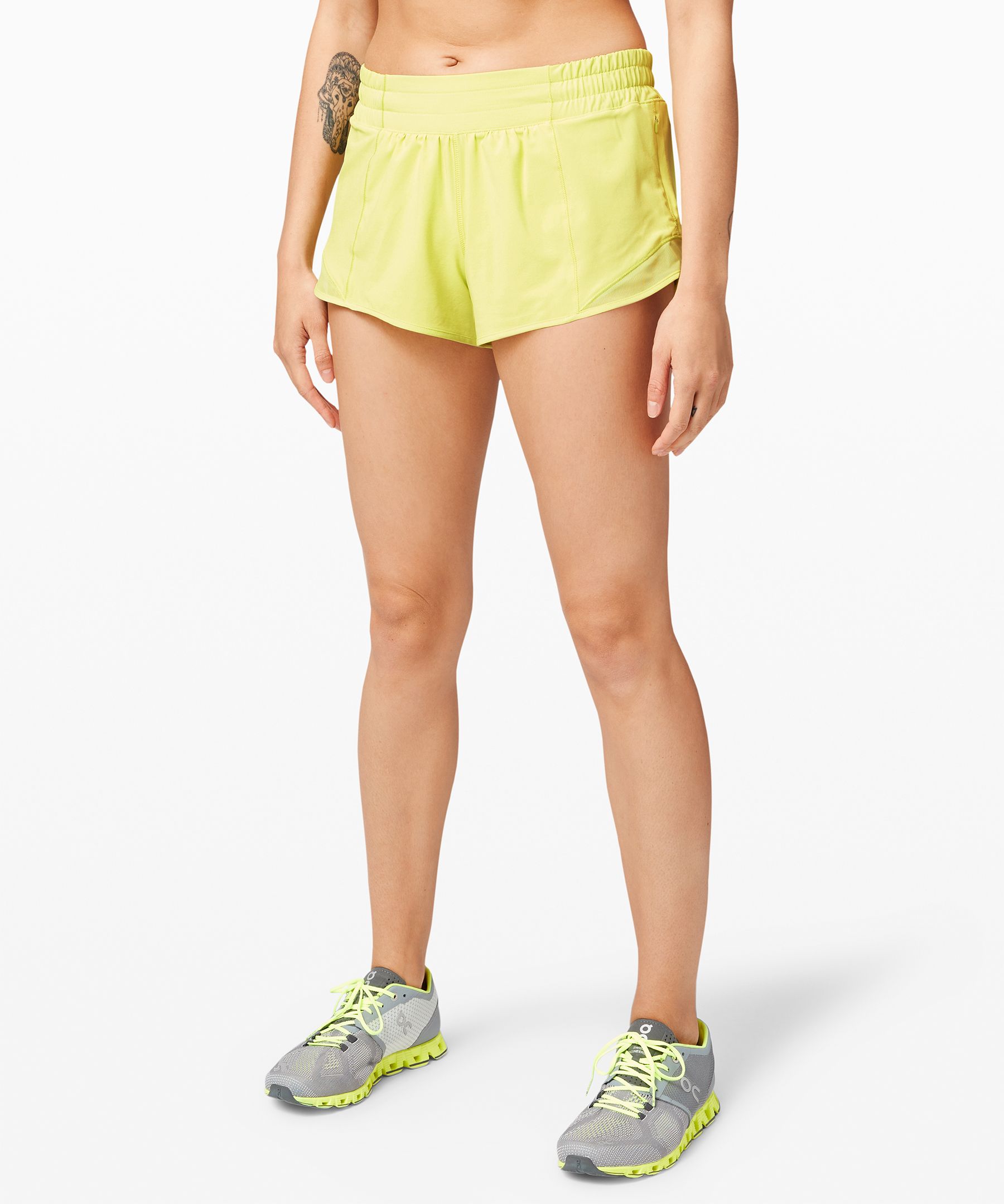 Lululemon Hotty Hot Low Rise Short 2.5" In Yellow
