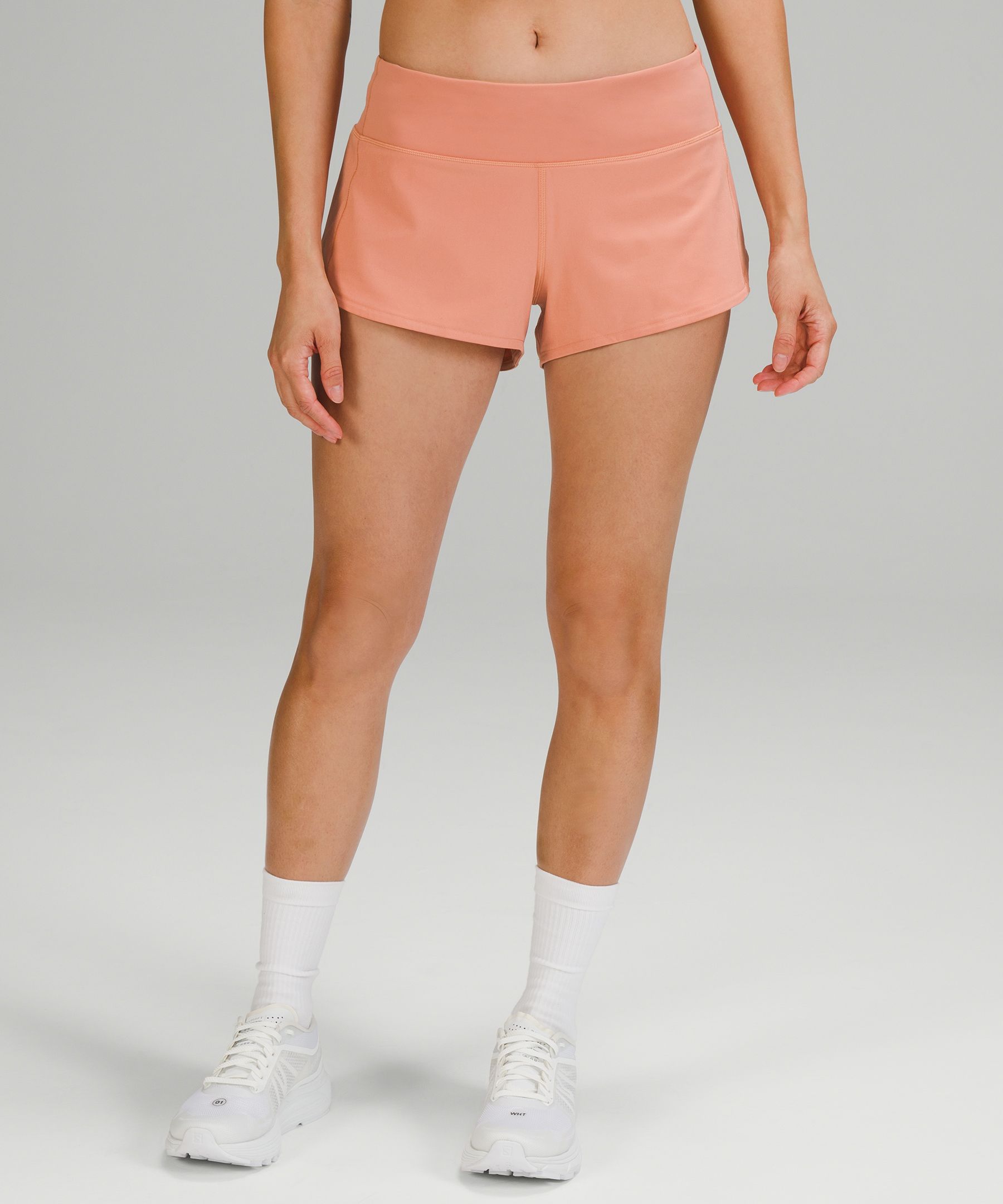 Lululemon Speed Up Low-rise Lined Shorts 2.5" In Pink Savannah