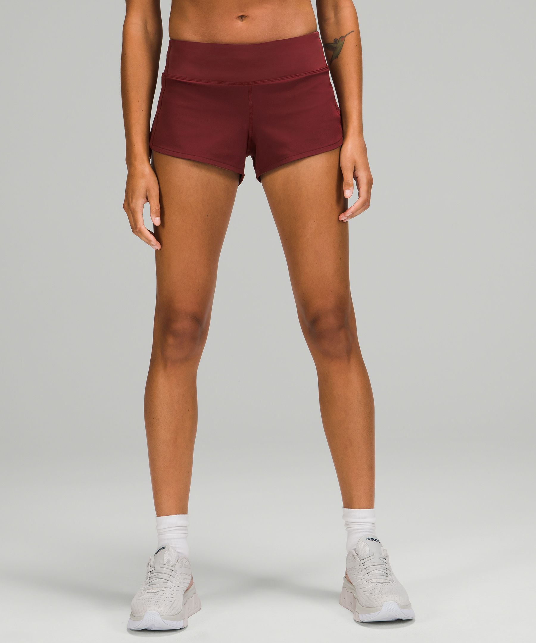 Lululemon Speed Up Low-rise Lined Shorts 2.5 In Red Merlot