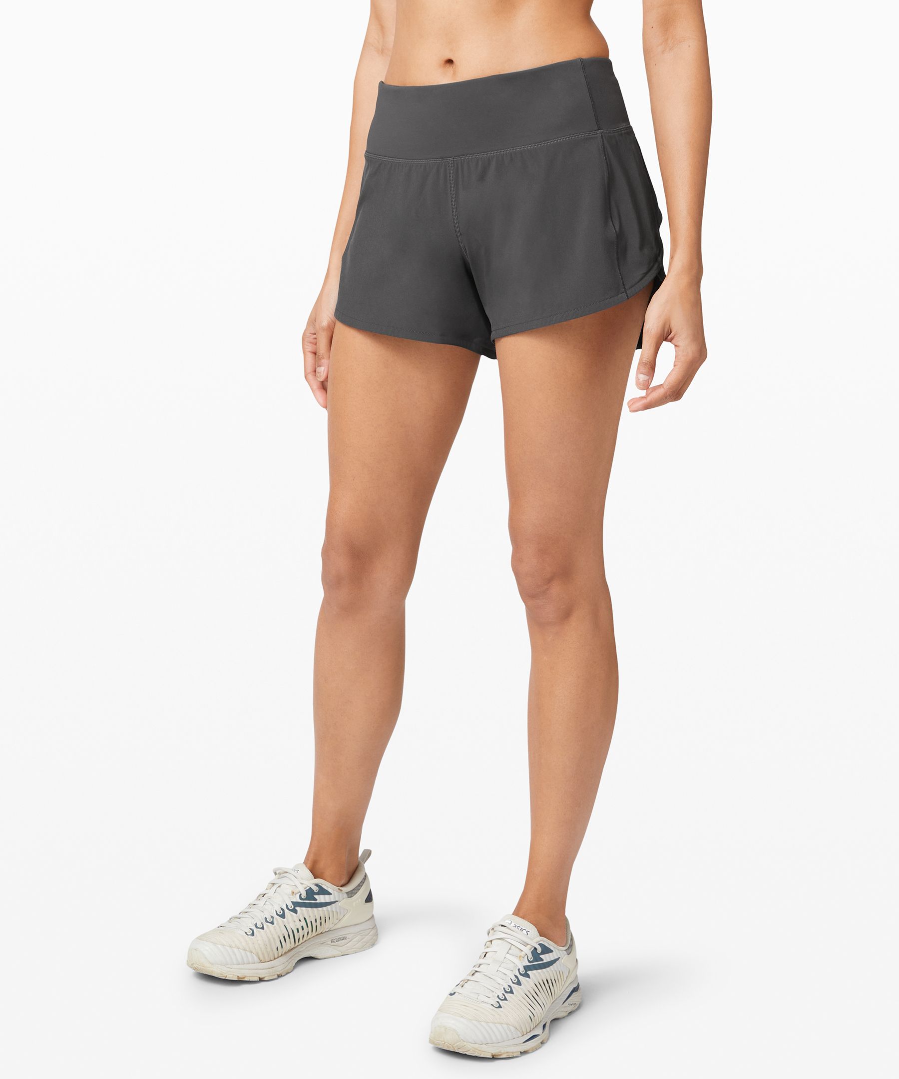 Lululemon Speed Up Short Long In Grey