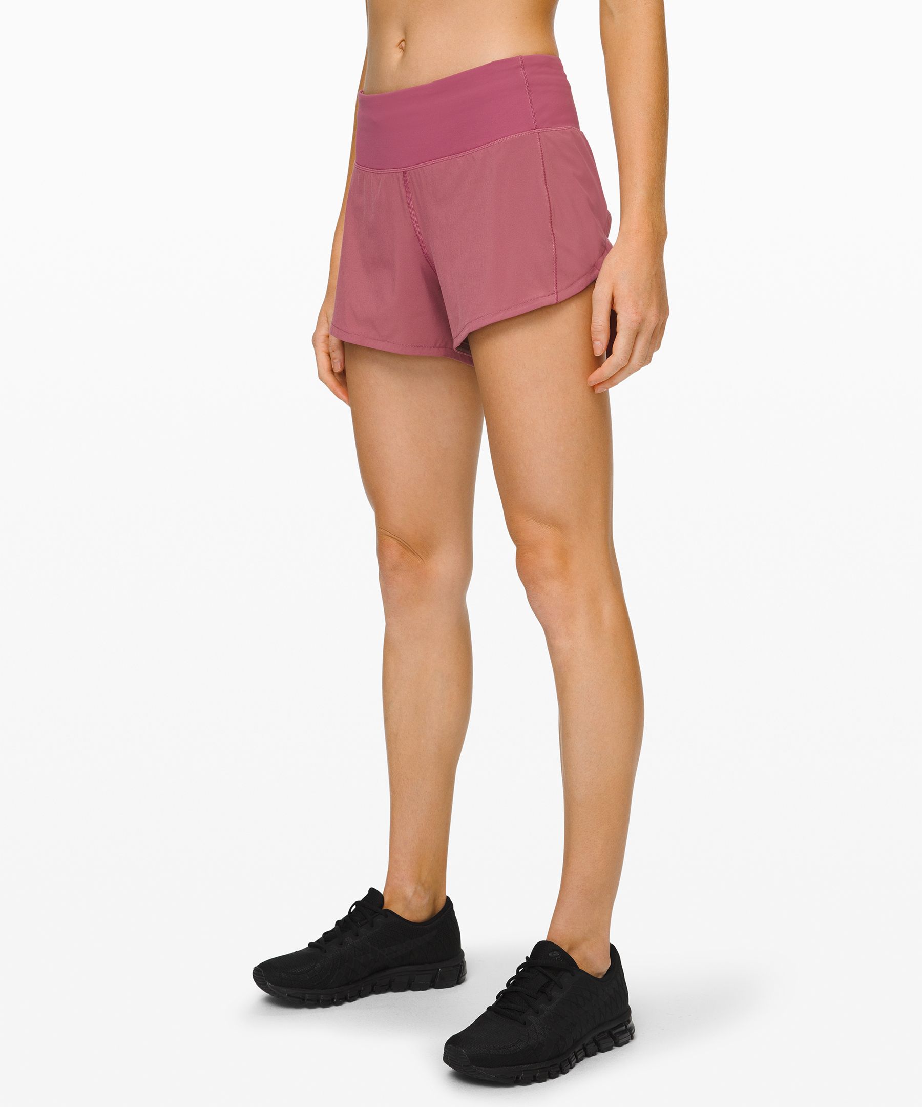 Lululemon Speed Up Short Long *4" Updated Fit In Moss Rose