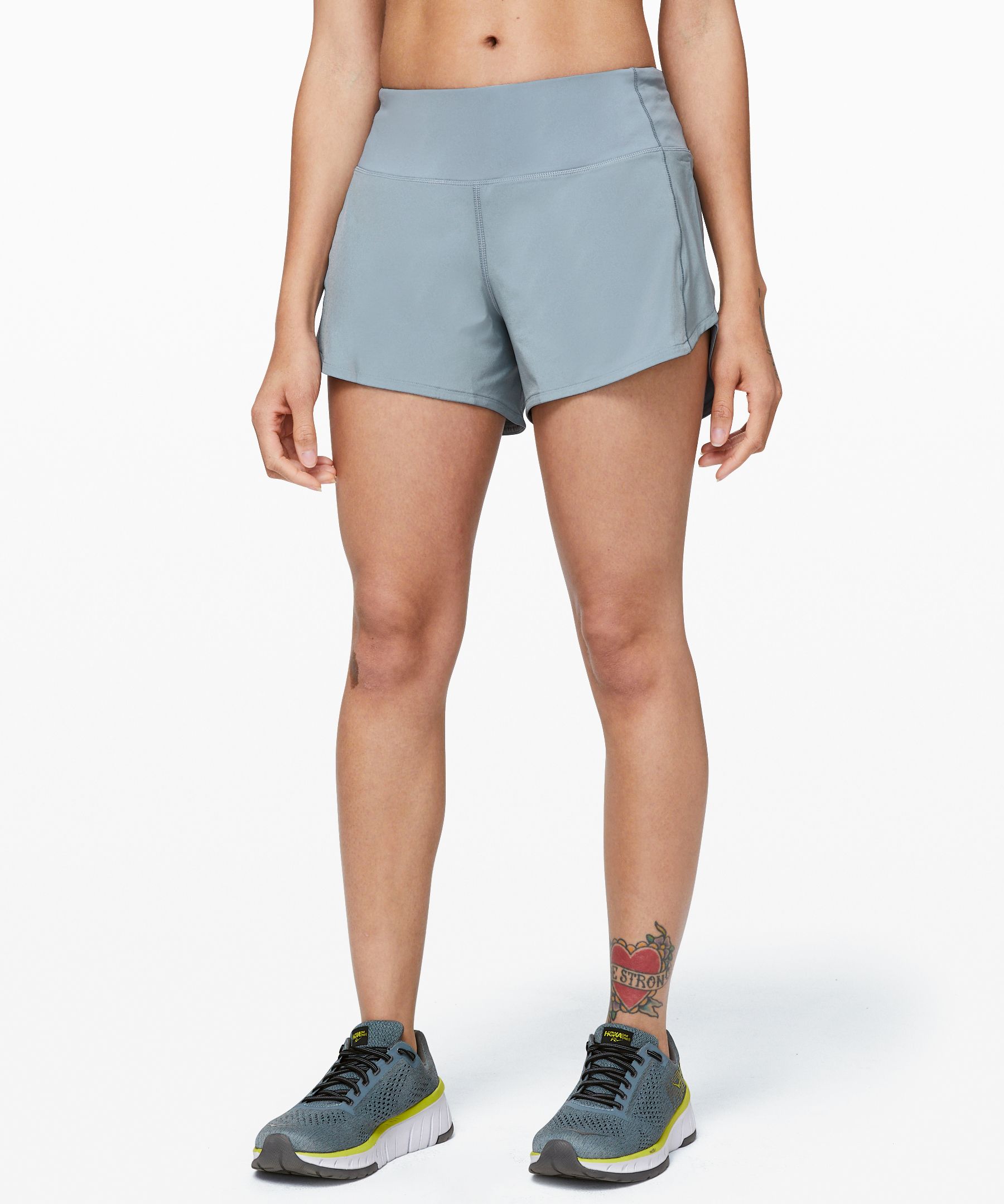 Lululemon Speed Up Short (long) *4" In Chambray