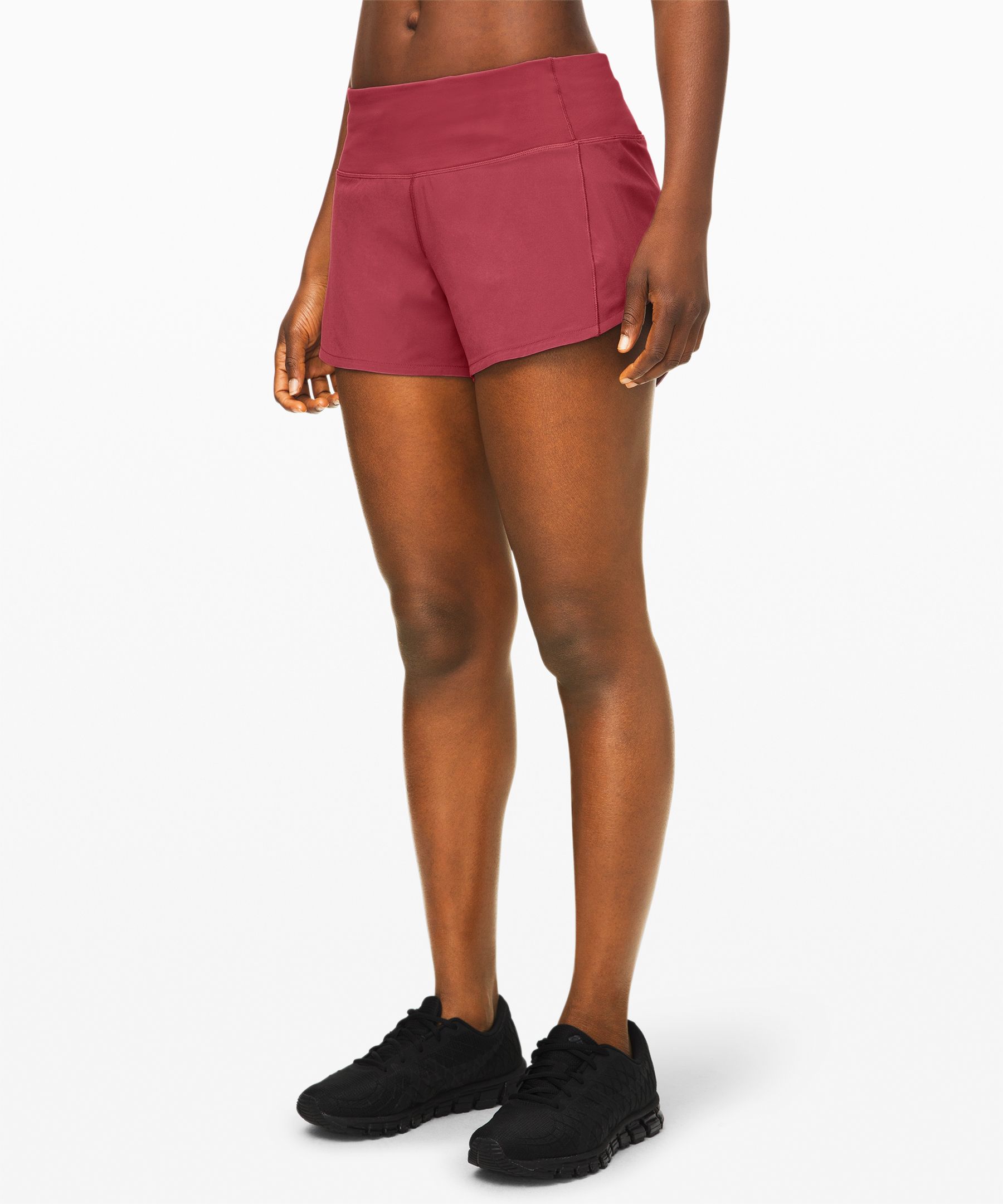 Lululemon Speed Up Short Long *4" Updated Fit In Chianti