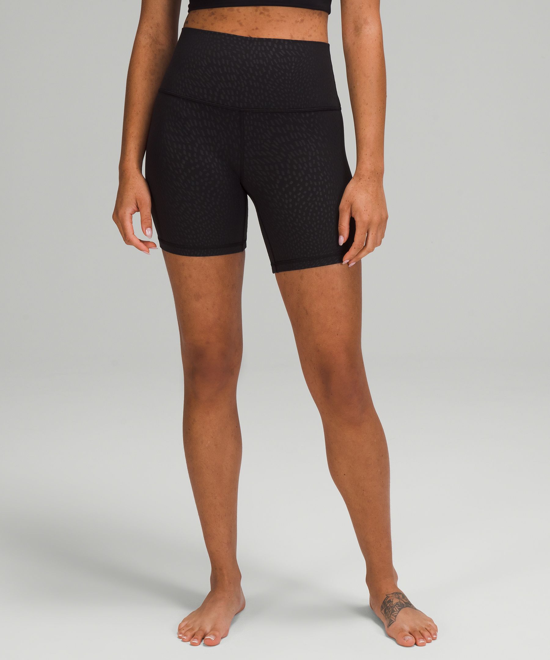 Lululemon Align™ High-rise Shorts 6" In Jewel Emboss Black