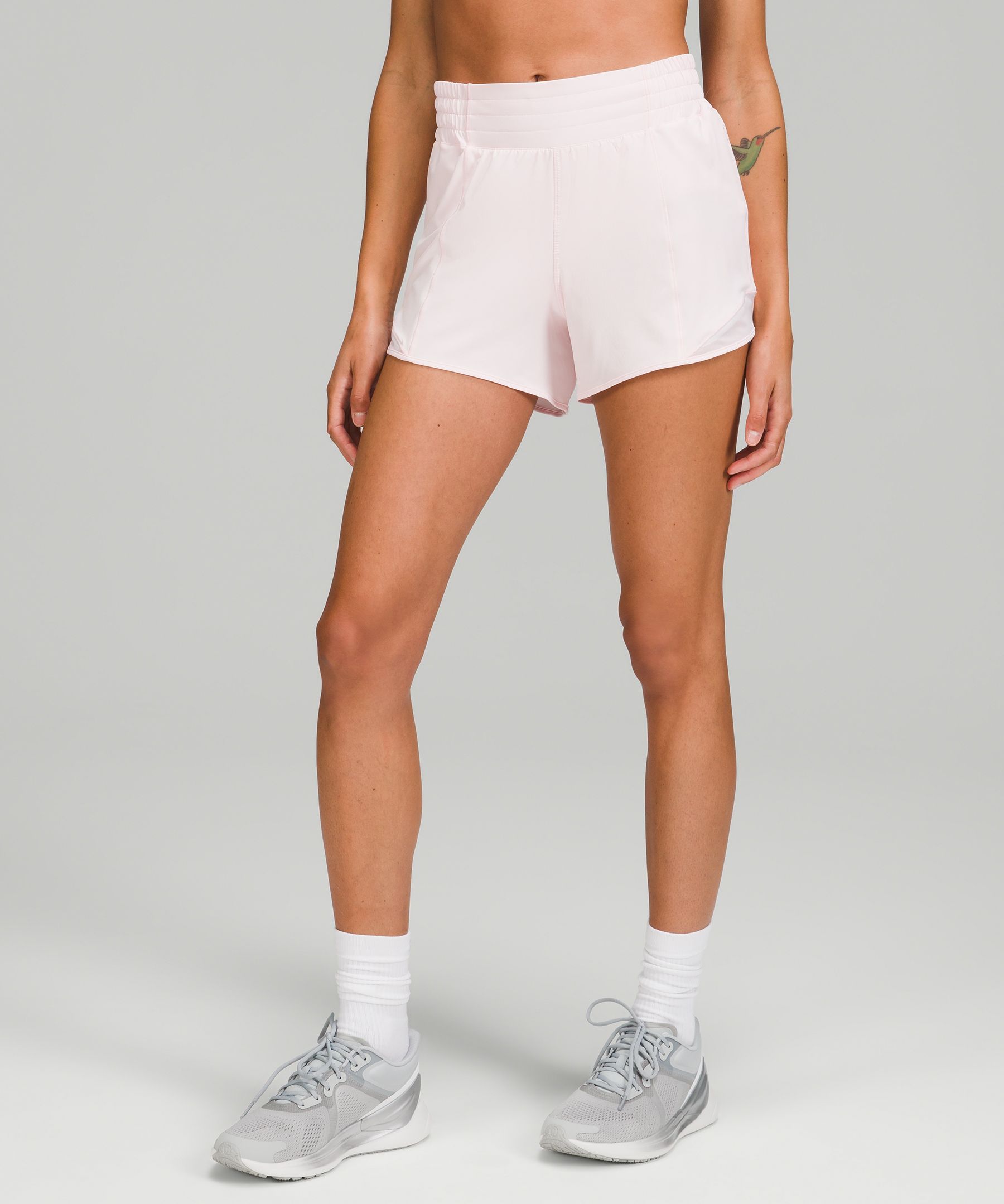 Hotty Hot High-rise Lined Shorts 4 In Strawberry Milkshake