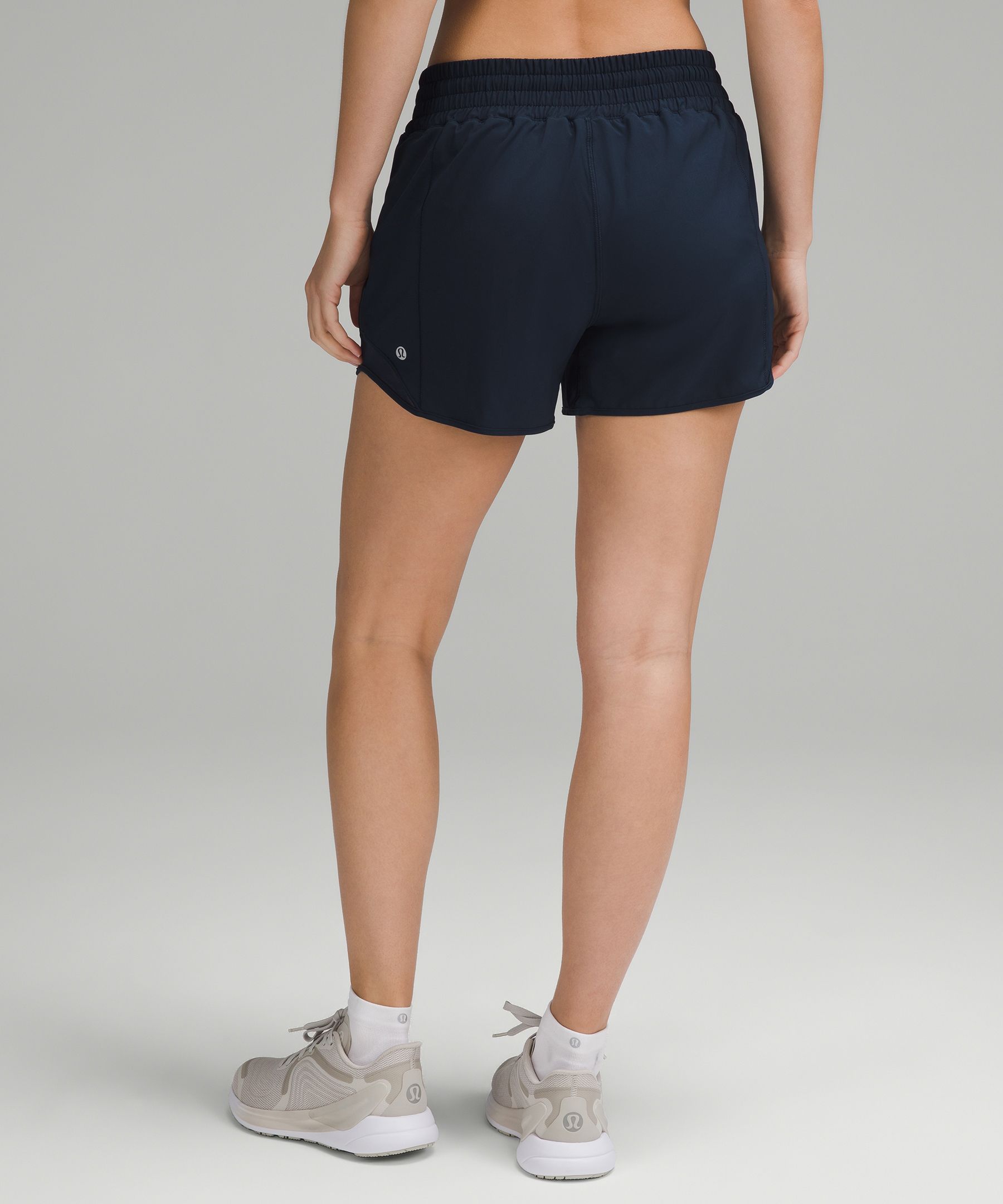 Shop Lululemon Hotty Hot High-rise Lined Shorts 4" In True Navy