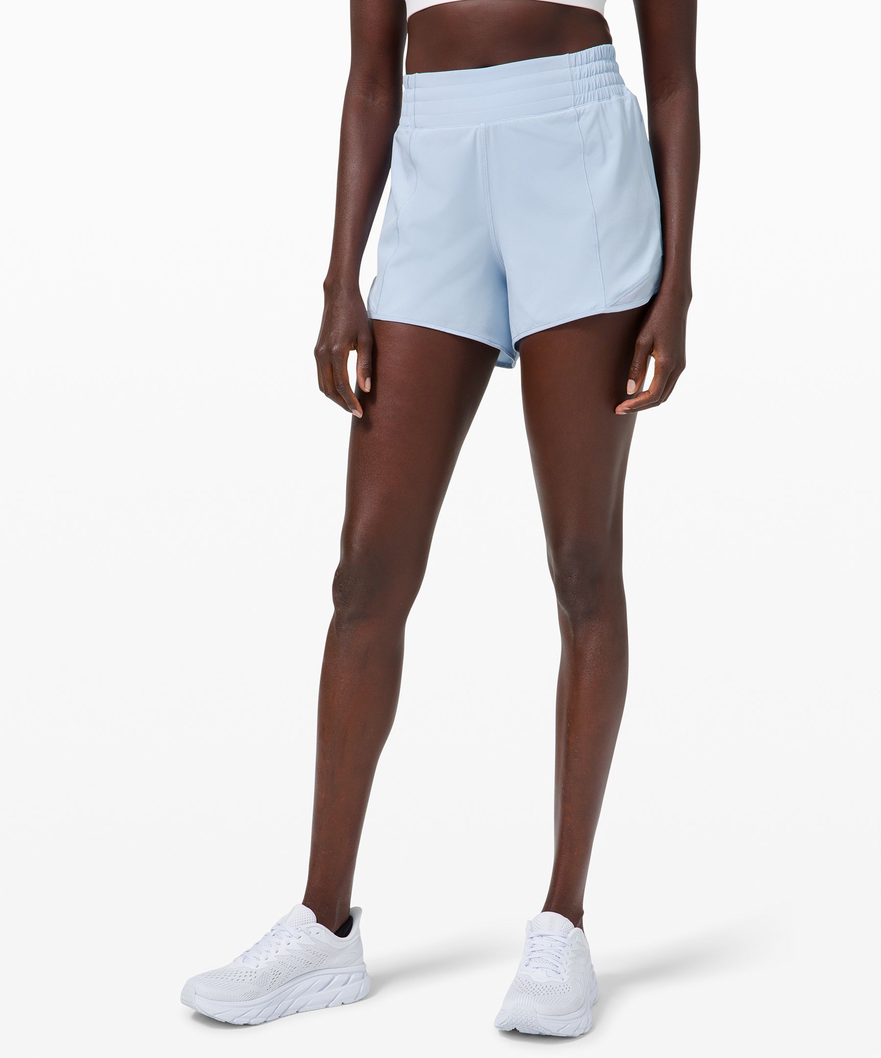 Lululemon Hotty Hot High-rise Lined Shorts 4" In Blue Linen