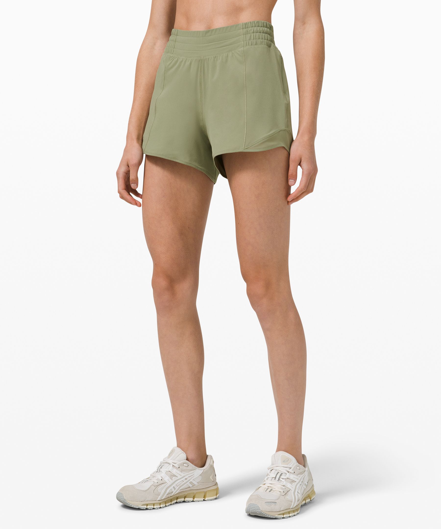 Lululemon Hotty Hot Short *high-rise Long Online Only 4" In Green