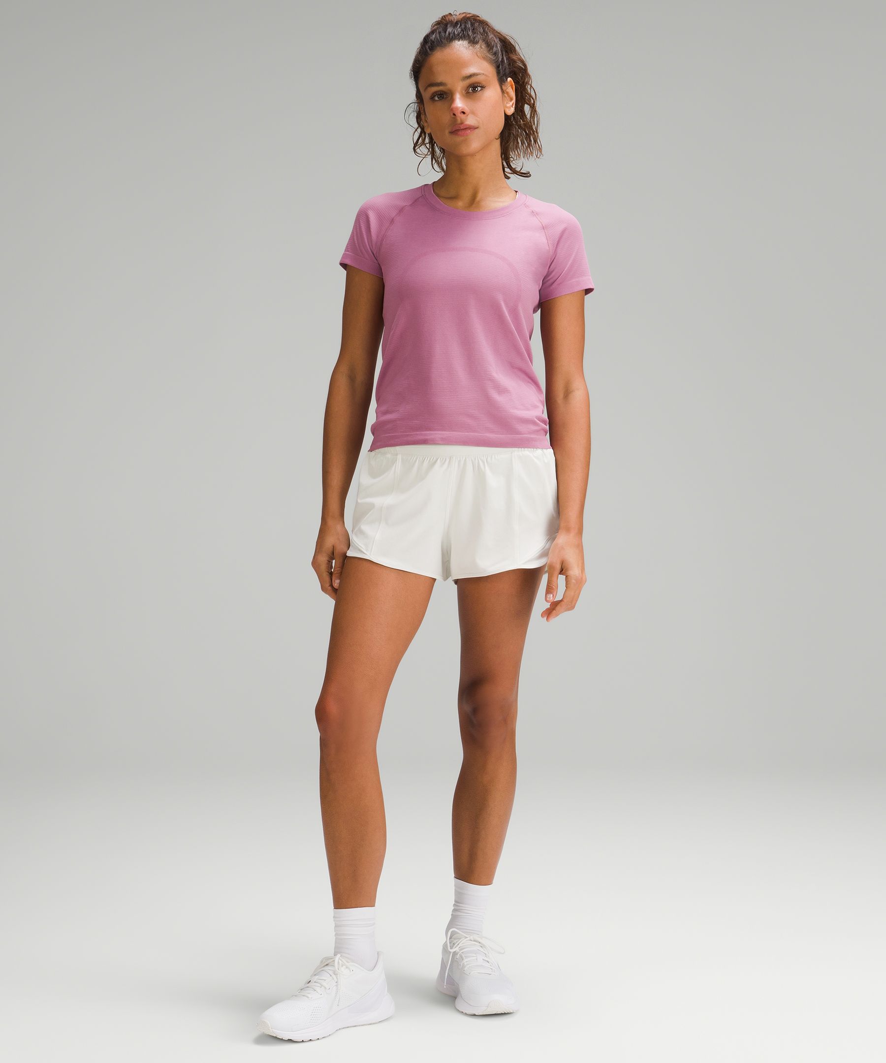 lululemon athletica, Shorts, Lululemon Hotty Hot Lowrise Lined Short 4  Pink Highlight