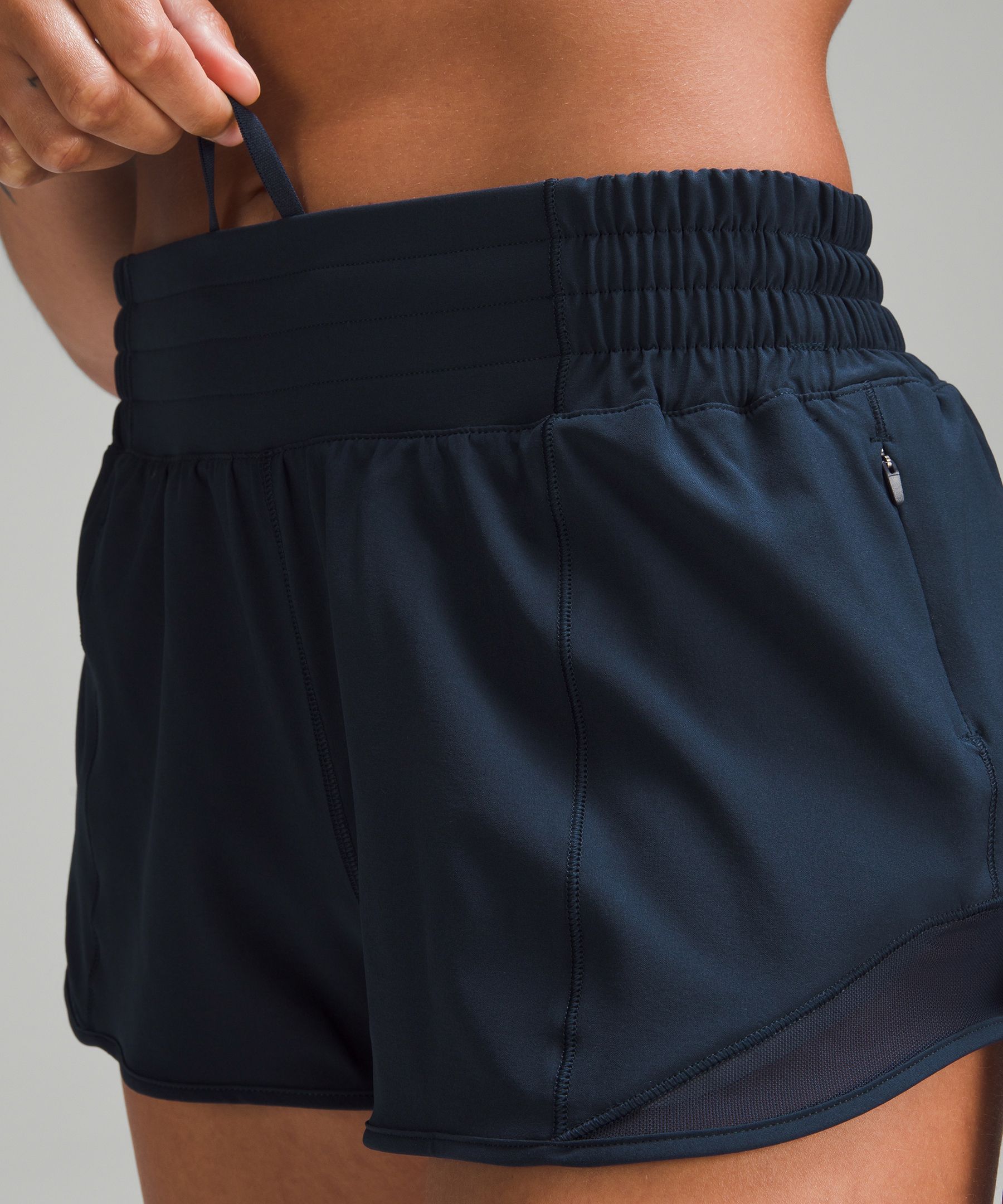 Shop Lululemon Hotty Hot High-rise Lined Shorts 2.5" In True Navy