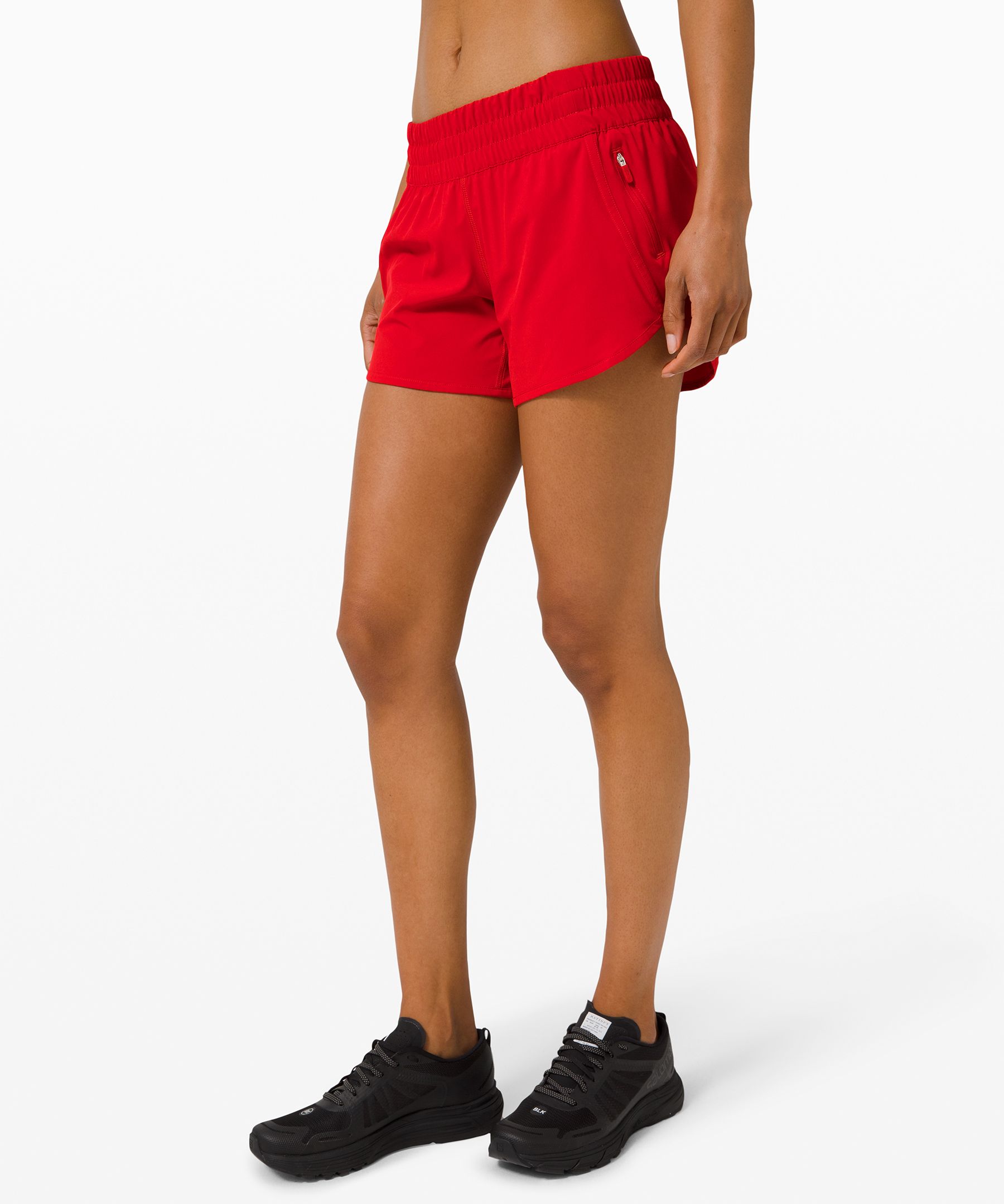 Lululemon Tracker Low-rise Lined Shorts 4" In Dark Red