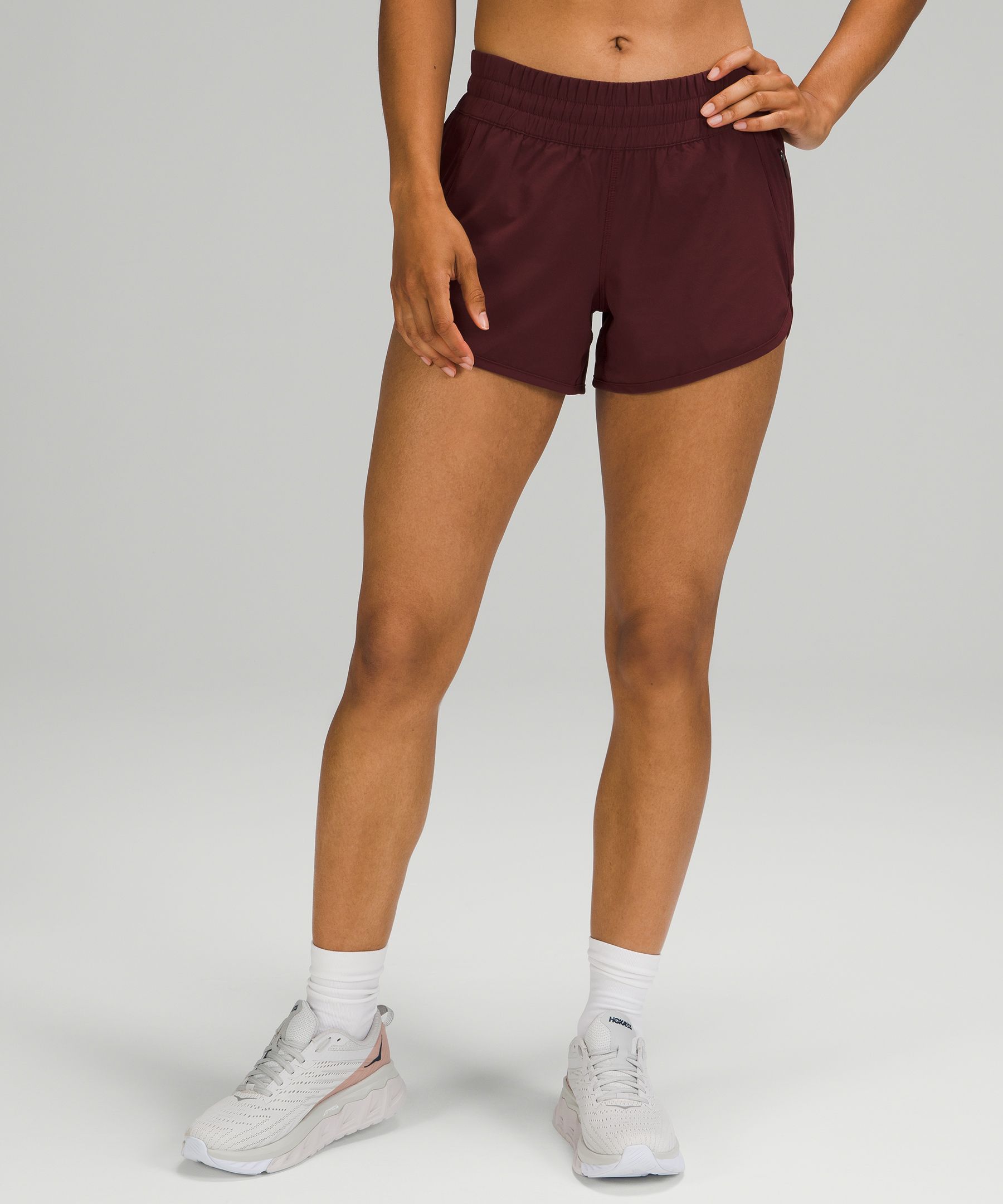 Lululemon Tracker Low-rise Lined Shorts 4 In Red Merlot