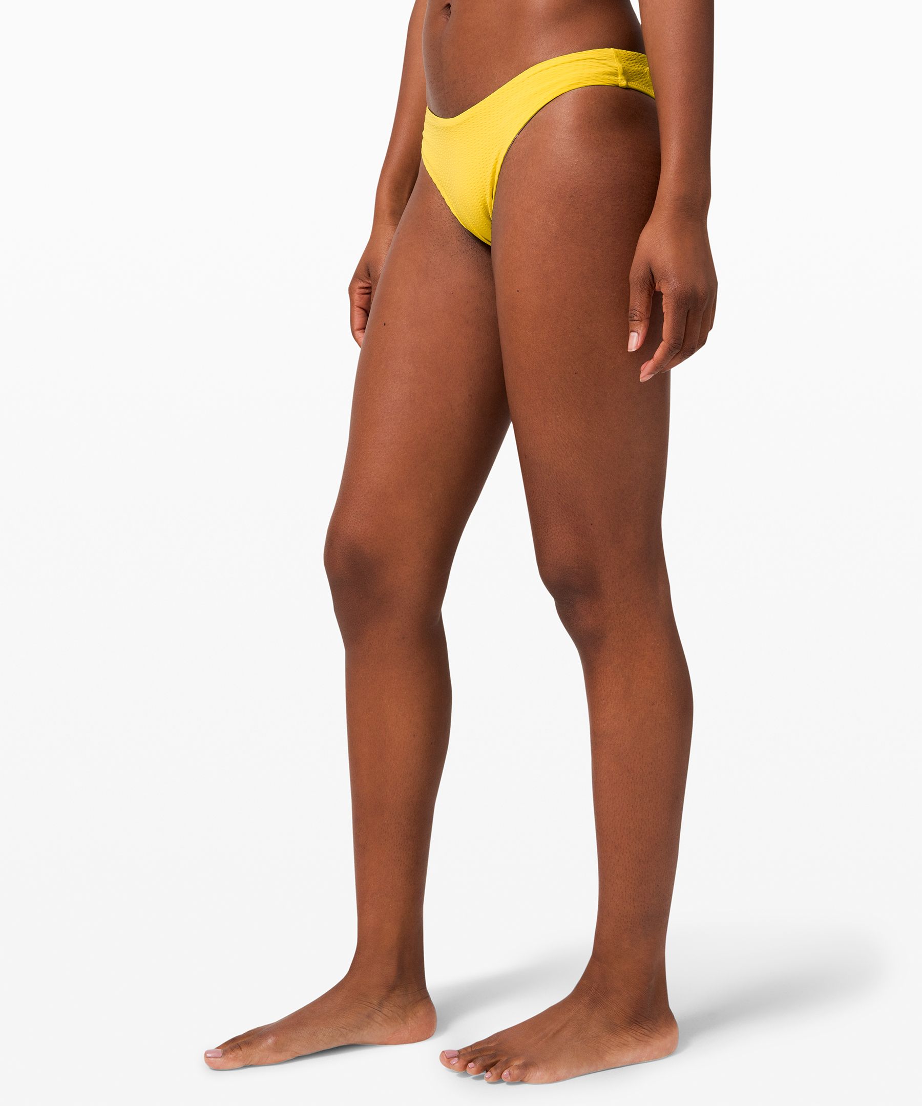 Lululemon Drifting Tides Skimpy Bottom *seersucker In Yellow