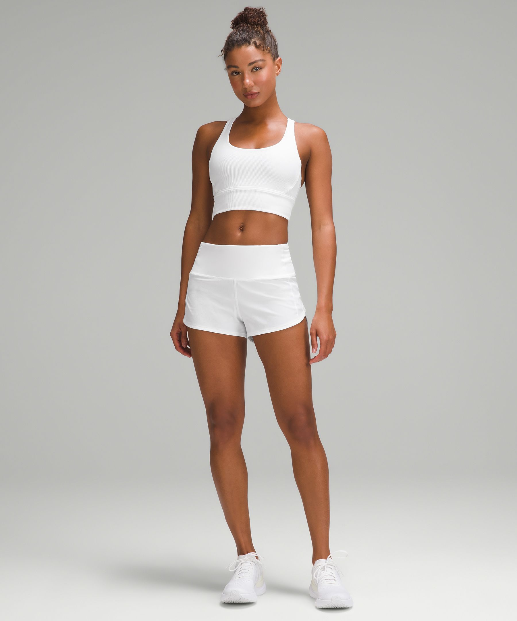 Shop Lululemon Speed Up High-rise Lined Shorts 2.5" In White