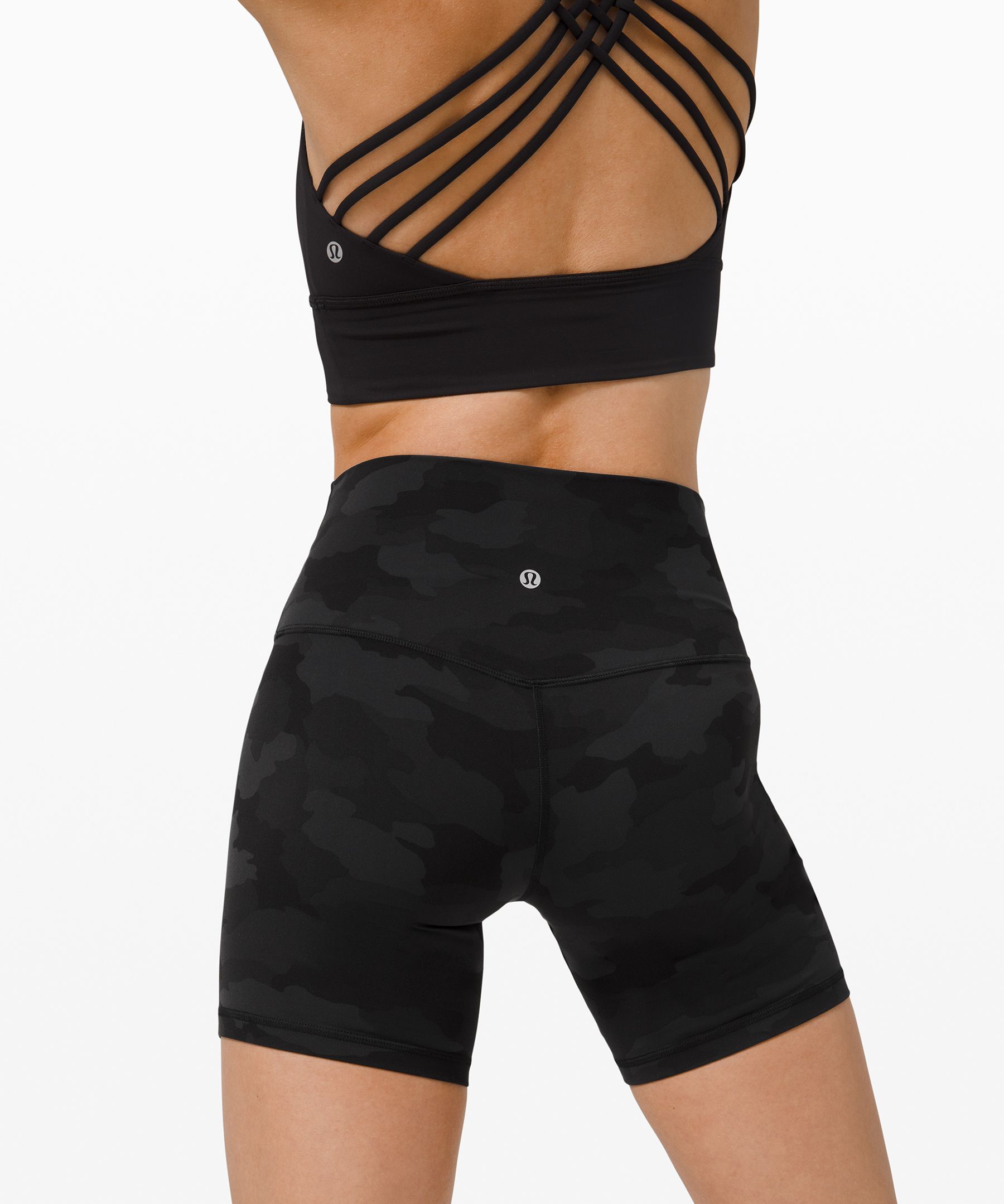 Lululemon Align™ High-rise Shorts 6 In Leopard Camo Deep Coal