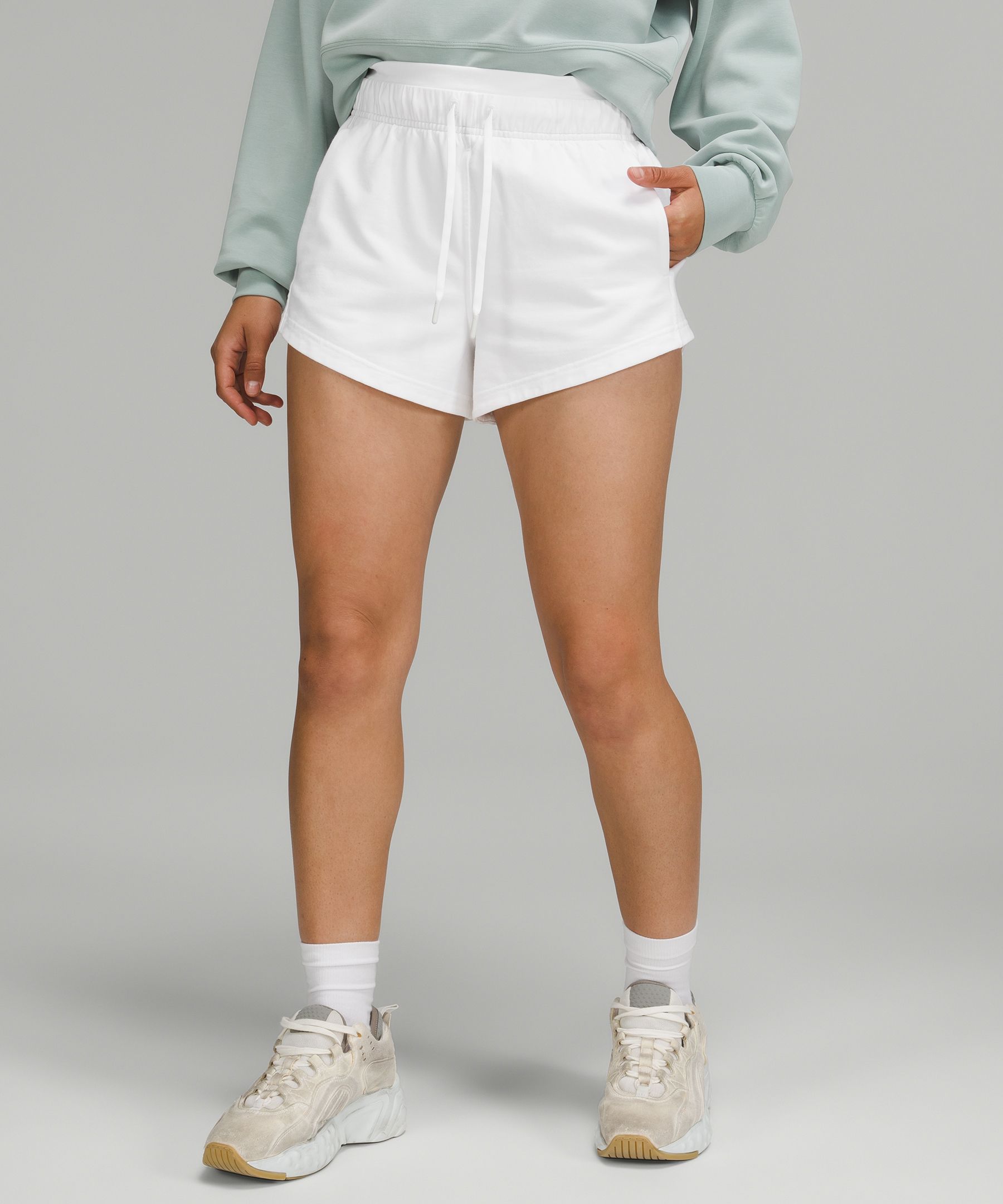 Lululemon Inner Glow High-rise Shorts 3" In White