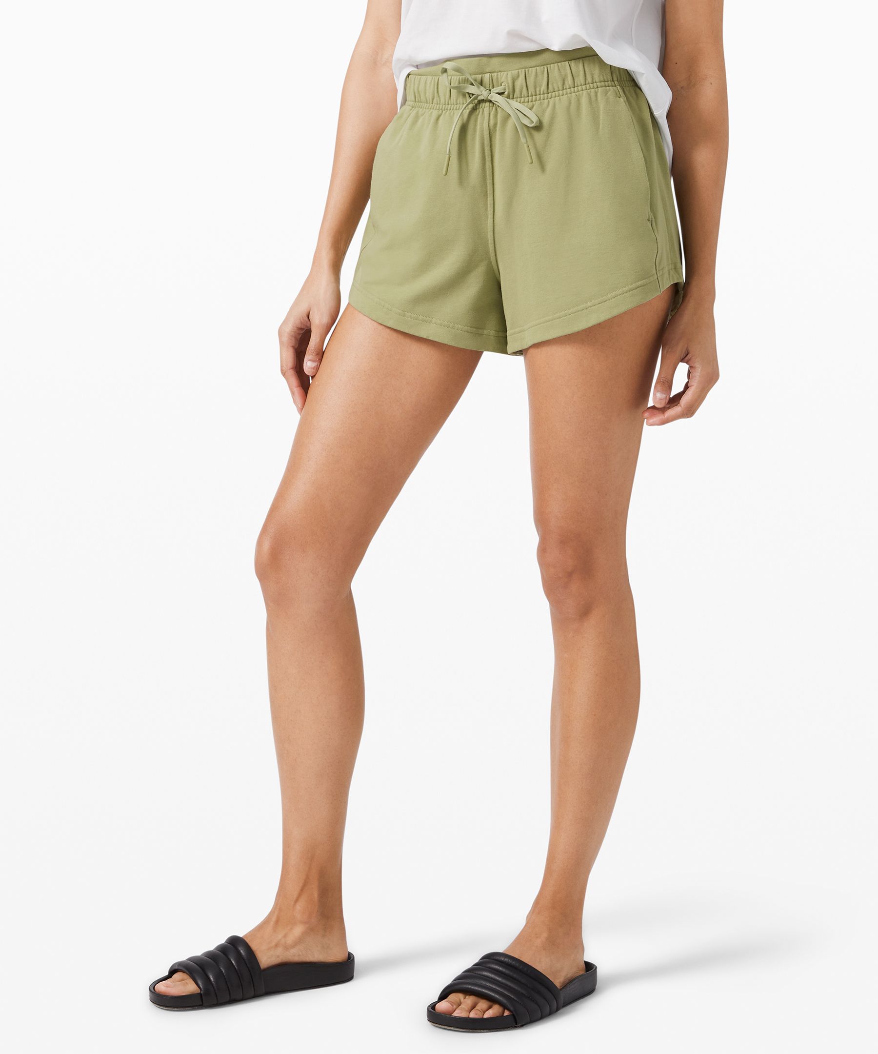 Lululemon Inner Glow Short 3" *modal In Green