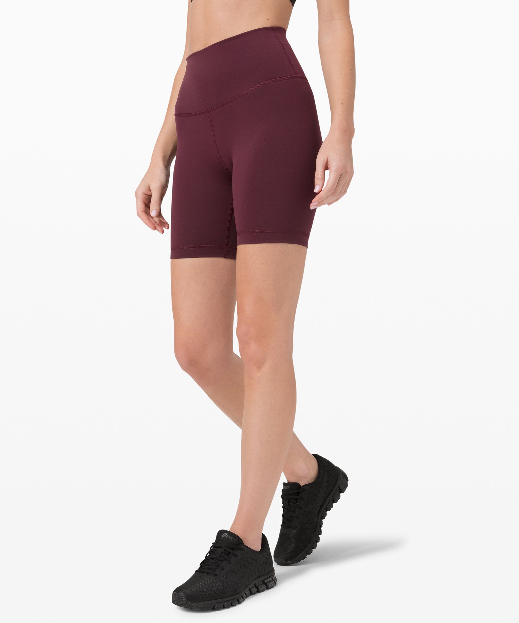 Lululemon Wunder Train High-rise Shorts 6" In Burgundy