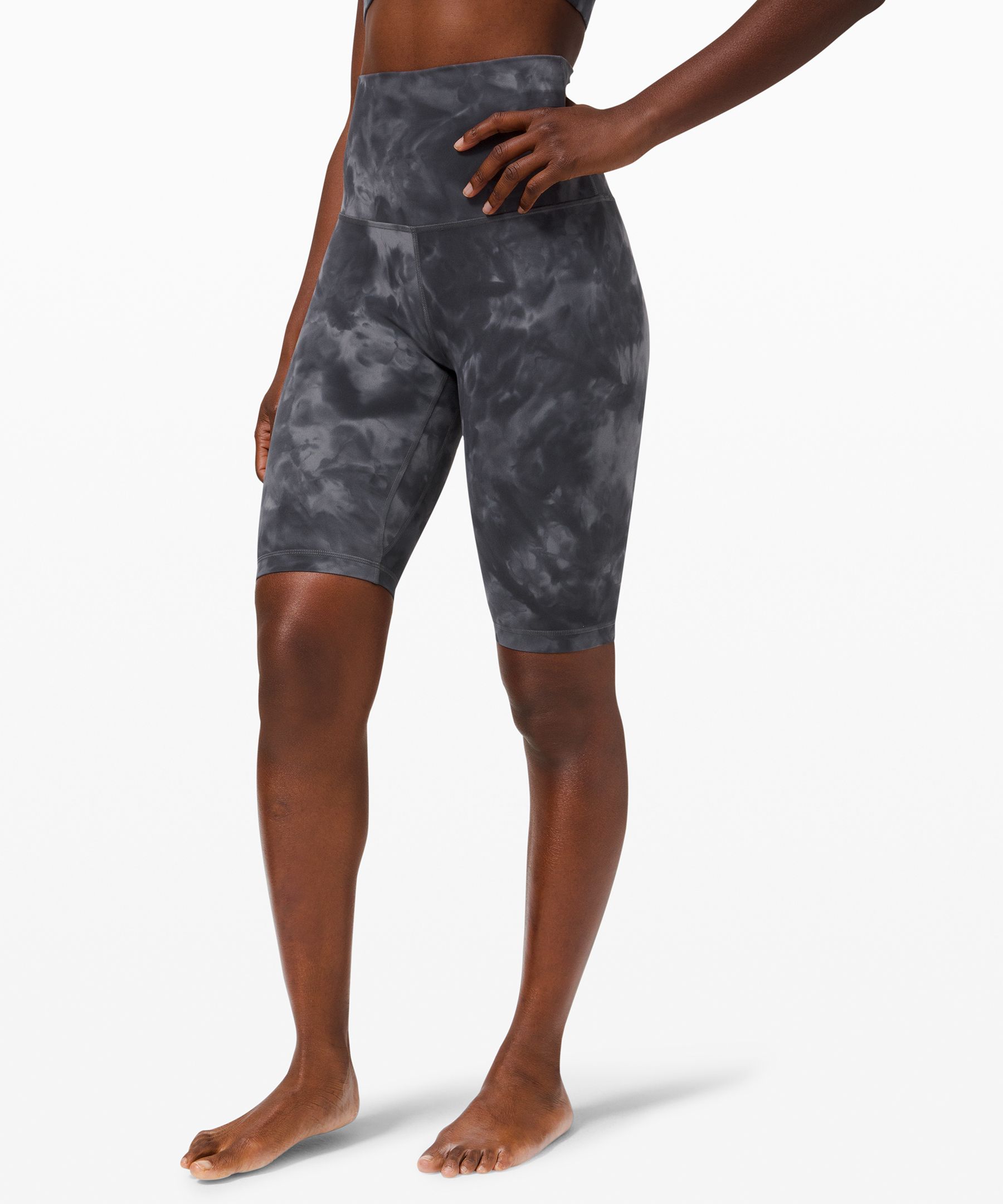 Lululemon Align™ Super-high-rise Shorts 10" In Diamond Dye Pitch Grey Graphite Grey