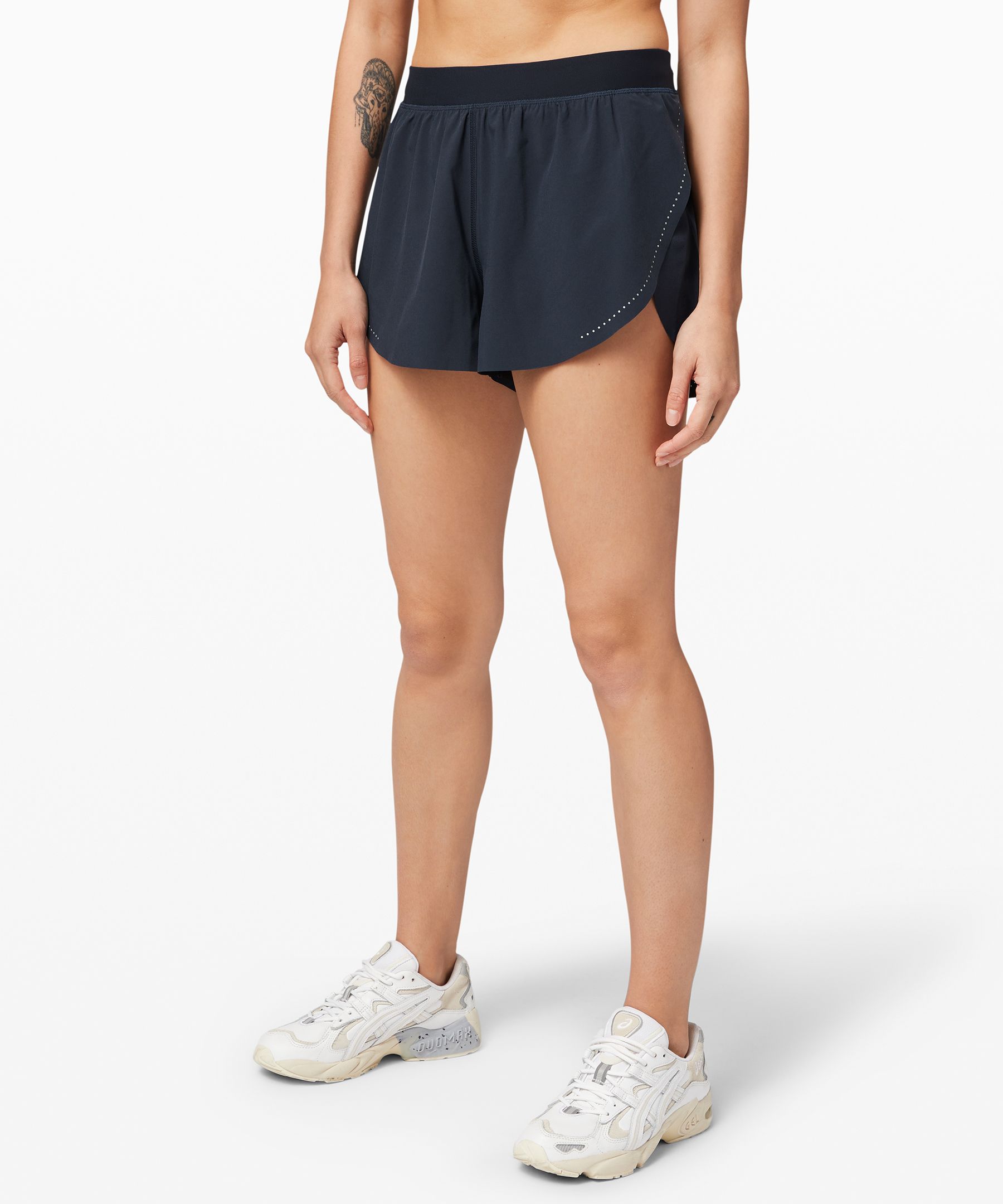 Lululemon Find Your Pace High-rise Lined Shorts 3 In True Navy