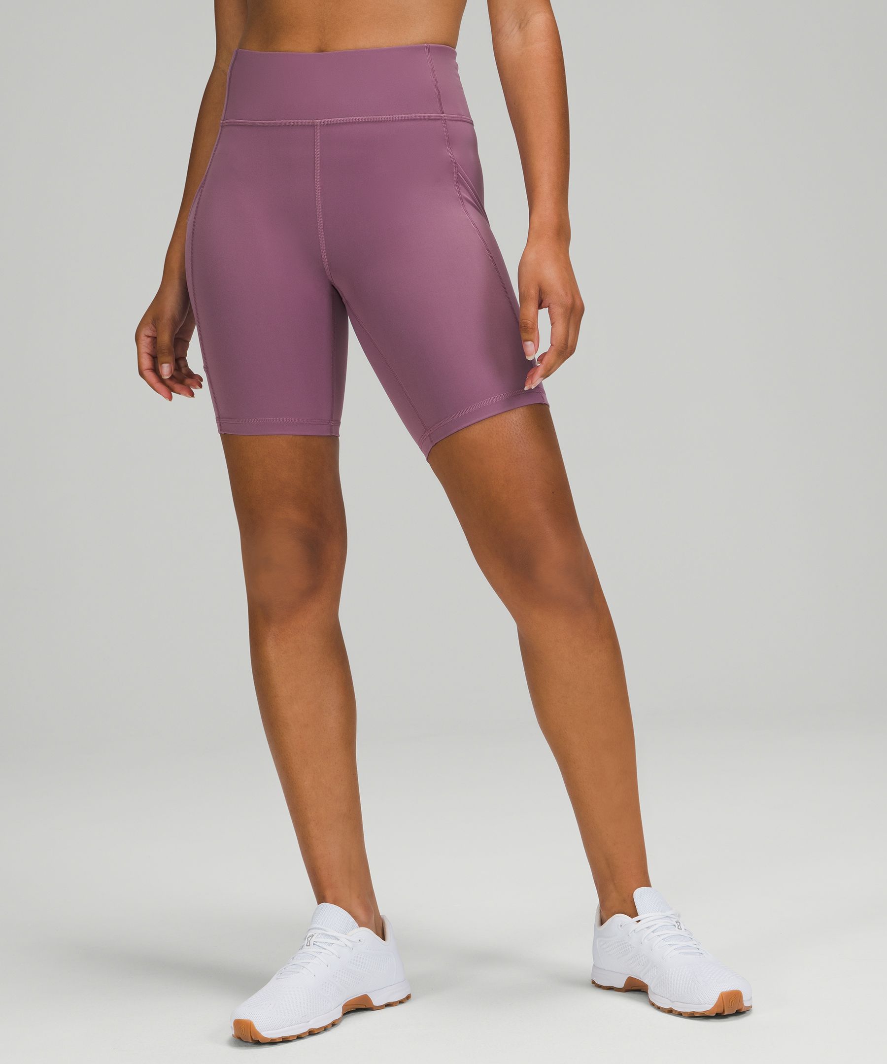 Lululemon Invigorate High-rise Shorts 8" In Grape Mauve