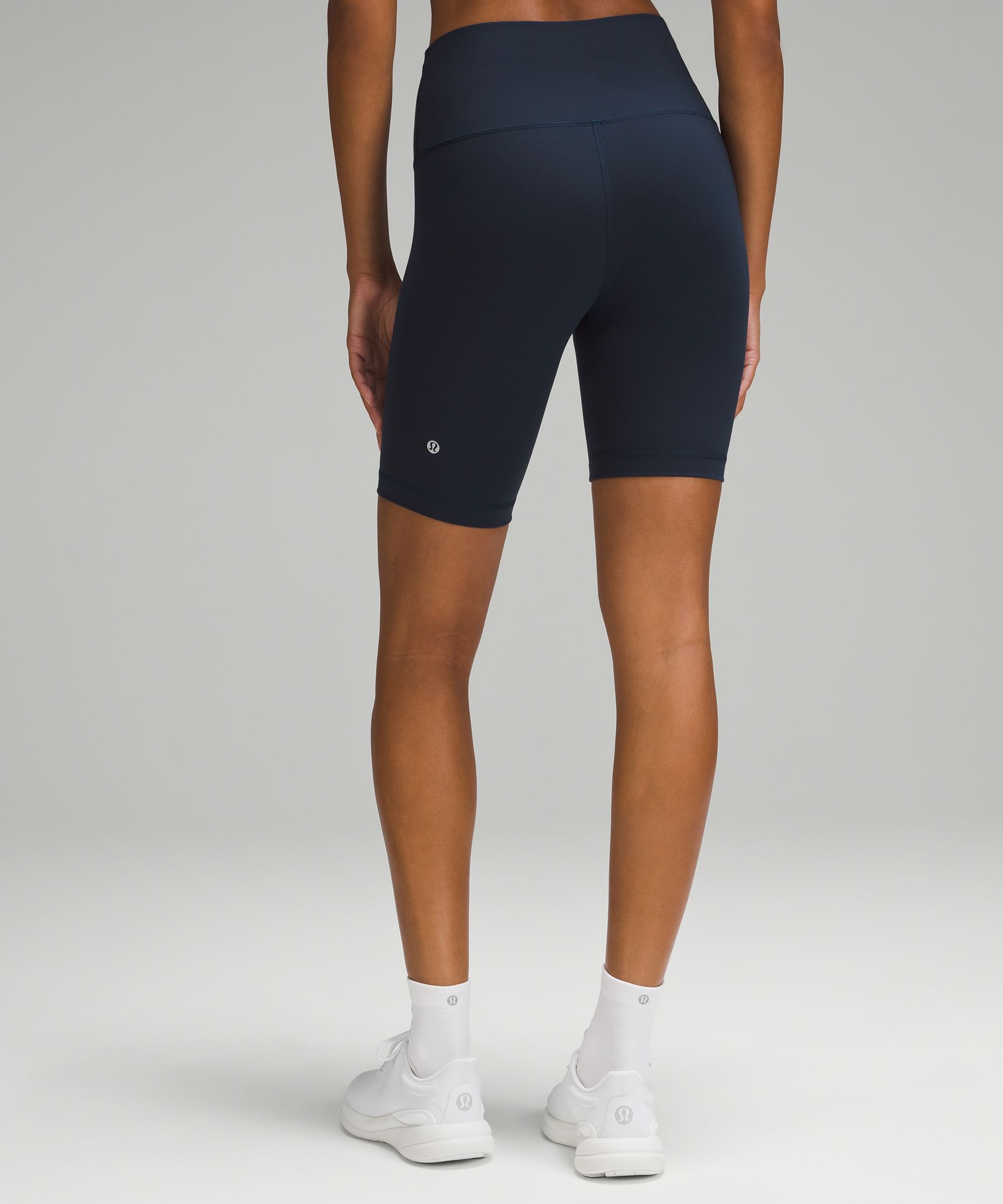 Shop Lululemon Wunder Train High-rise Shorts 8" In True Navy