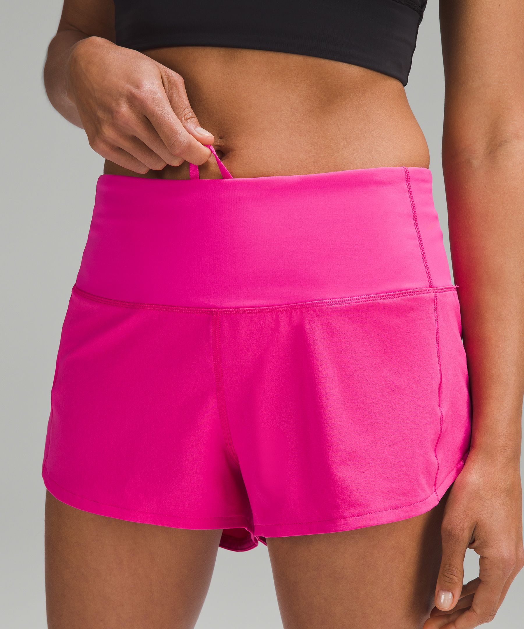 NEW LULULEMON Speed Up 2.5 LR Short 6 8 Sonic Pink Run Gym