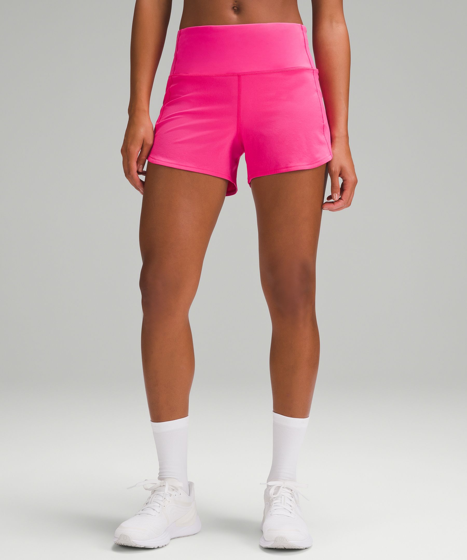 Lululemon Speed Up Mid-Rise Lined Short 4 - Gravel Dust Pastel