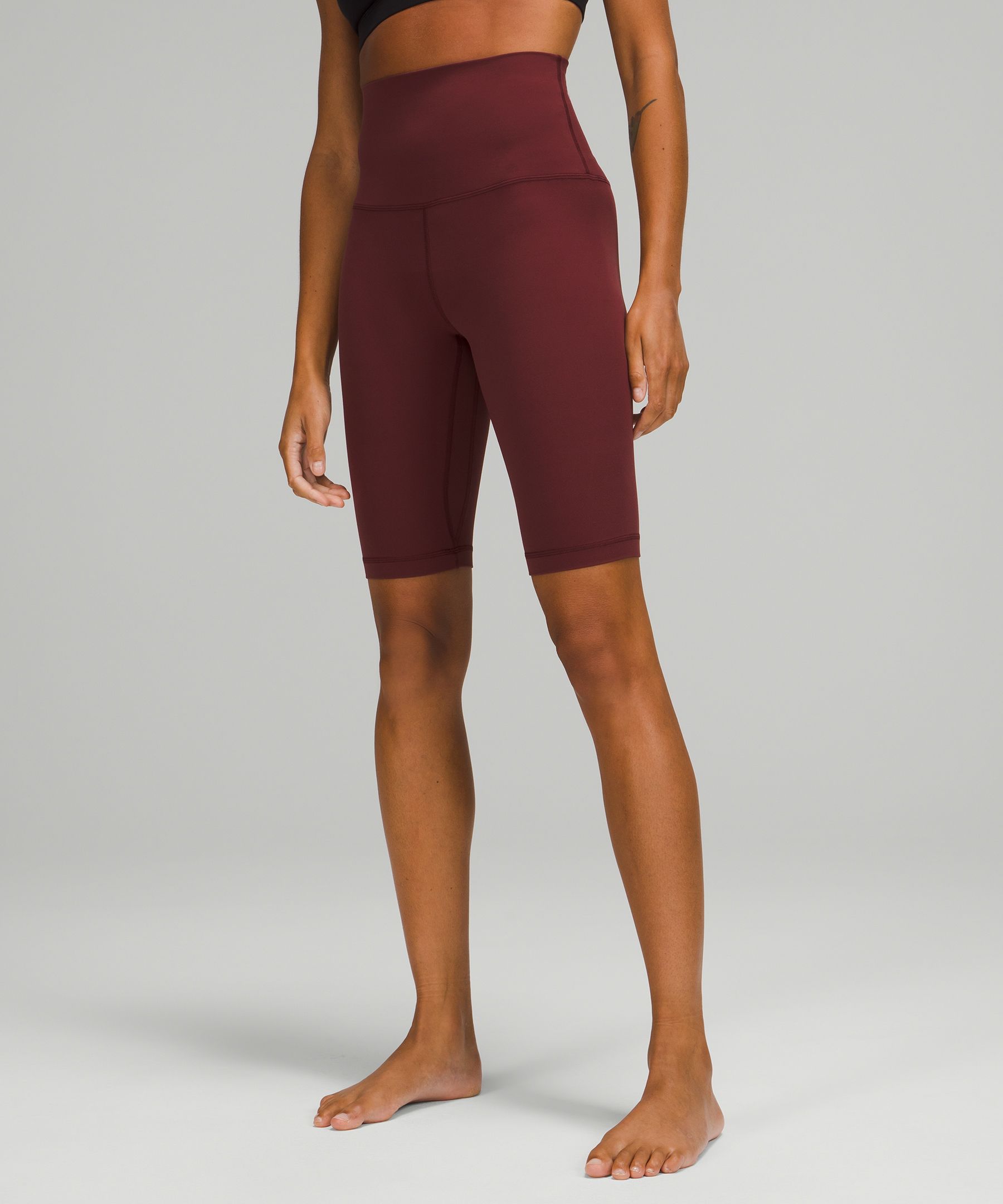 Lululemon Align™ Super-high-rise Shorts 10" In Red Merlot