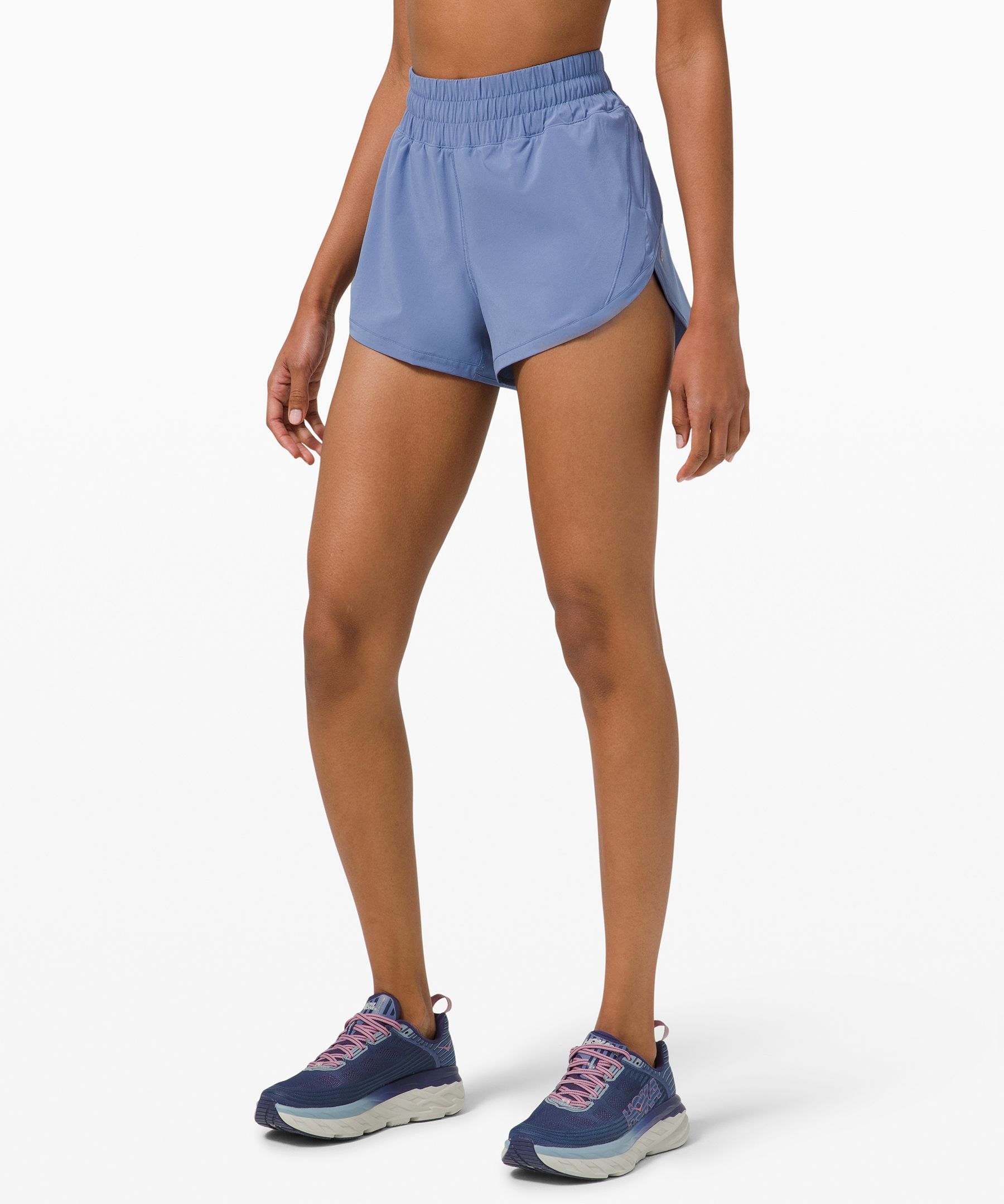 Lululemon Track That High-rise Lined Short 3" *online Only In Blue