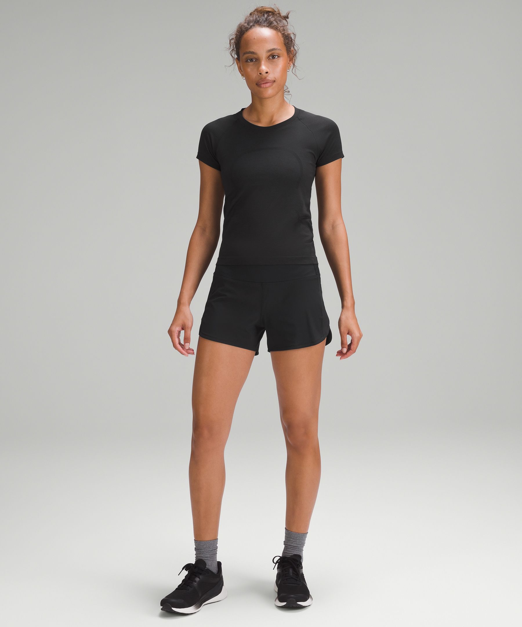 NEW LULULEMON Speed Up 4 HR Hi-Rise Short 14 TALL Black