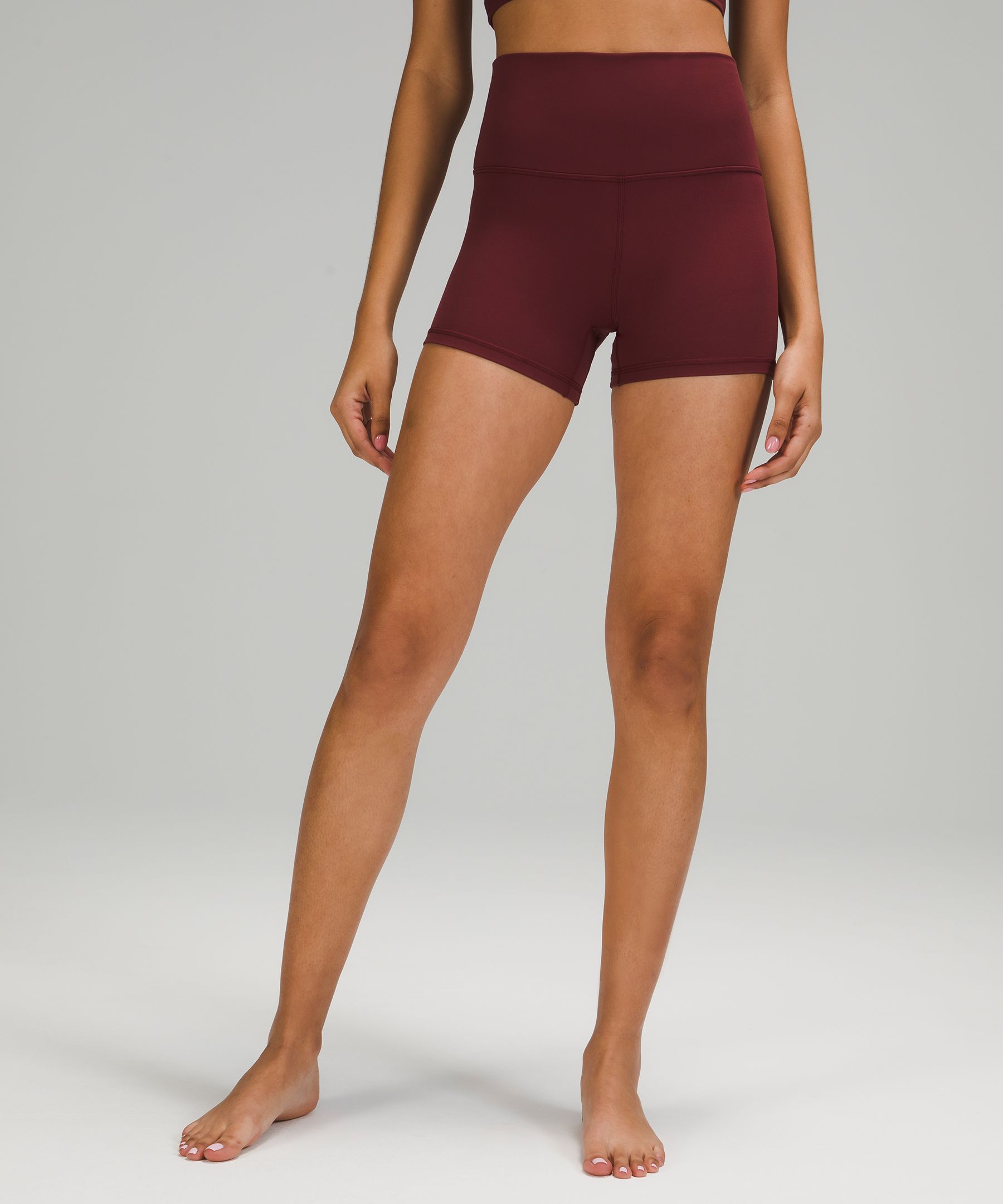 Lululemon Align™ High-rise Shorts 4" In Red Merlot