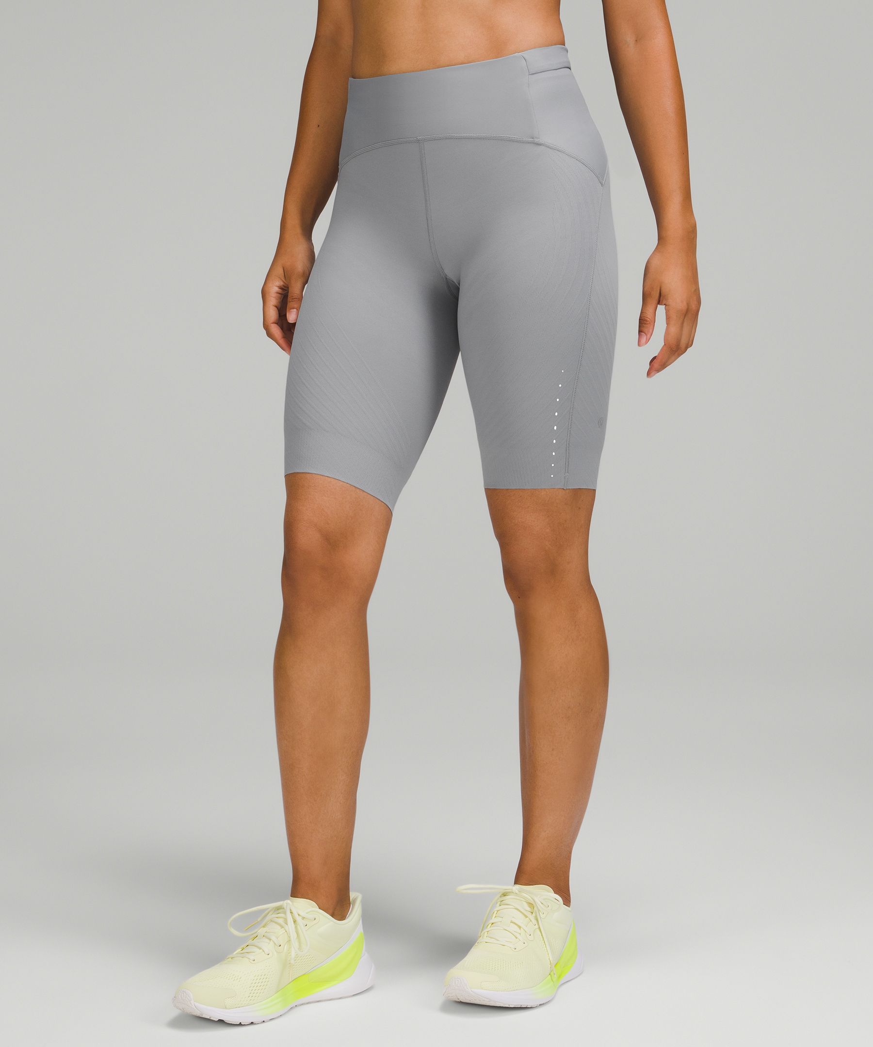 Lululemon Senseknit Running High-rise Shorts 10 In Rhino Grey