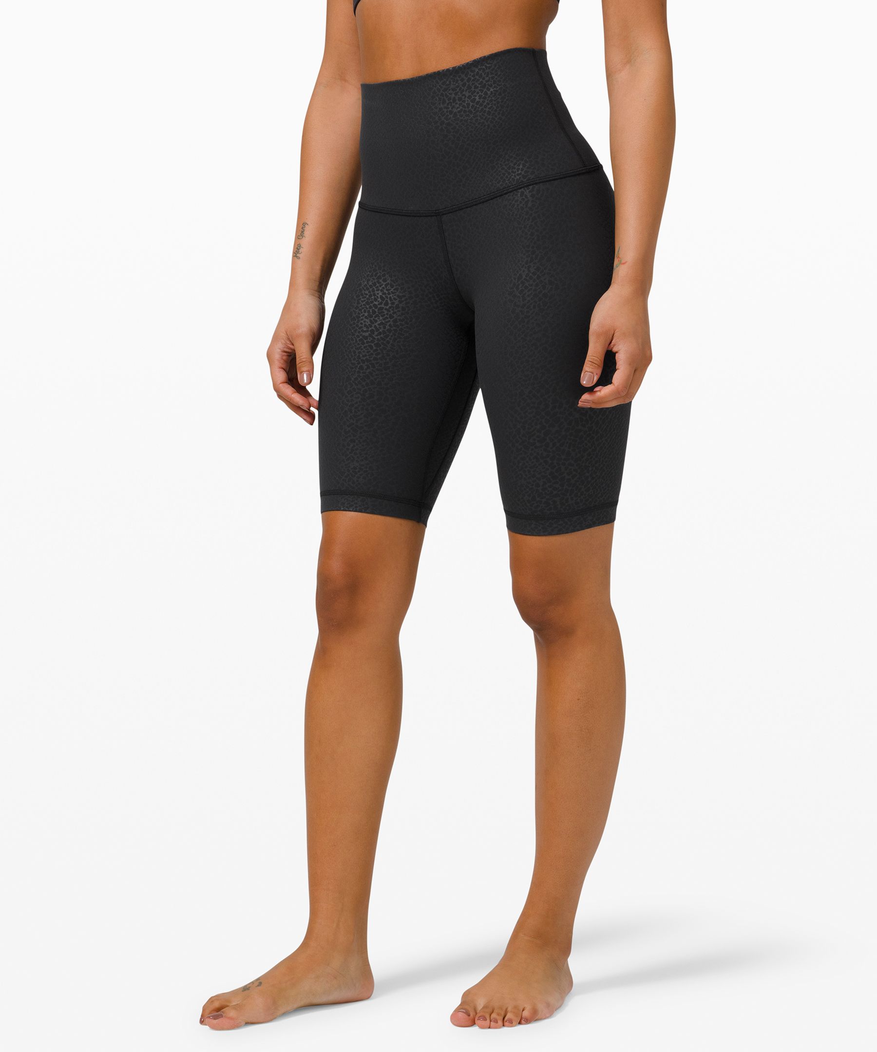 Lululemon Align™ Super-high-rise Shorts 10" In Formulate Emboss Black