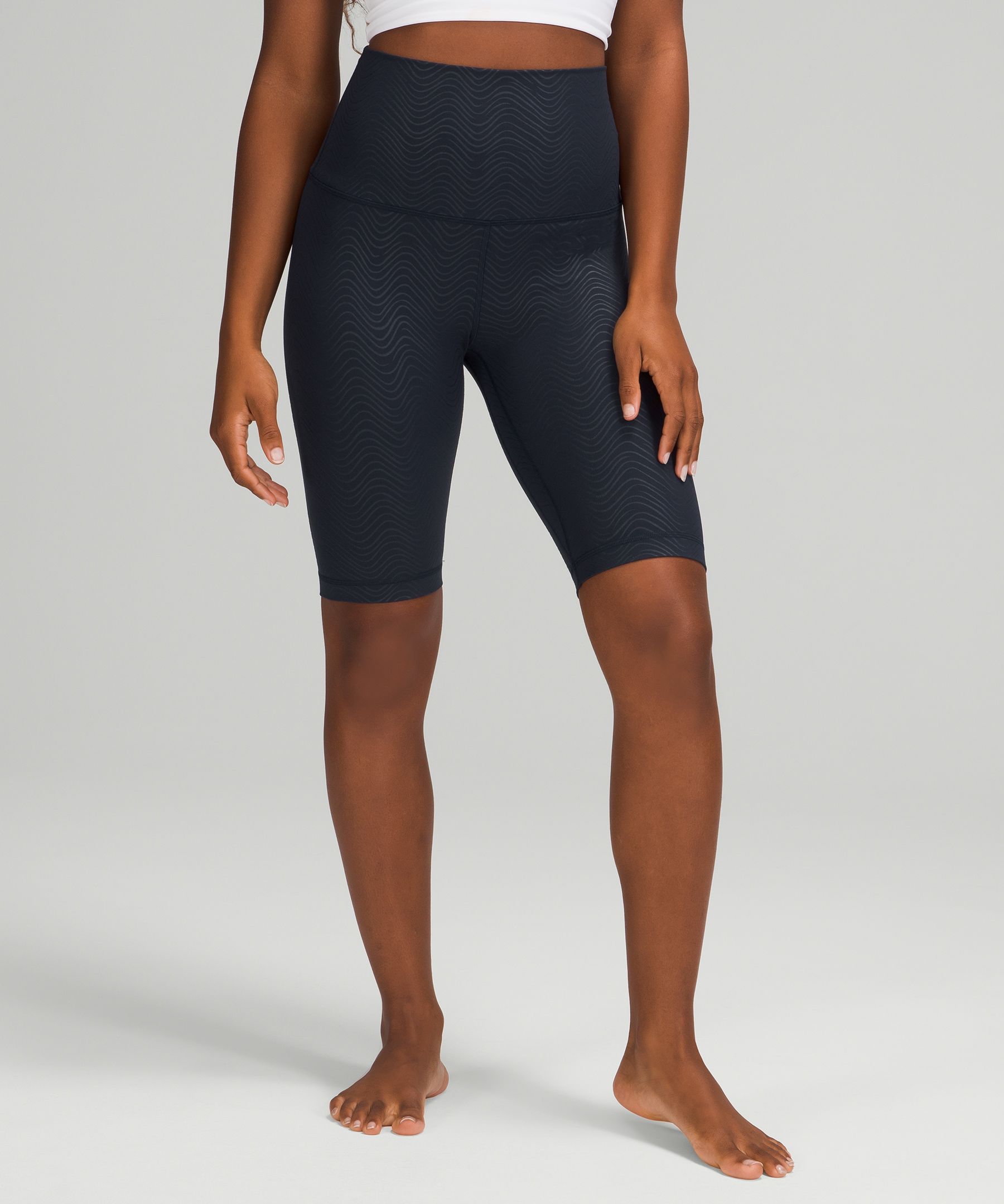 Lululemon Align™ Super-high-rise Shorts 10" In Aqueous Emboss True Navy