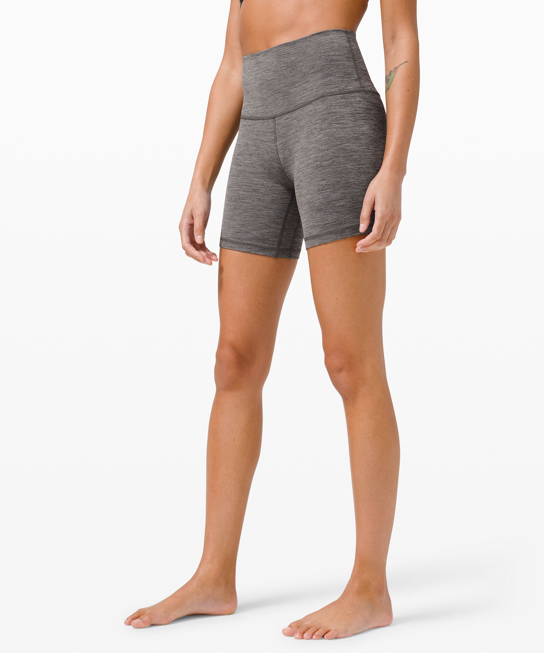 Lululemon Align™ High-rise Shorts 6" In Heathered Black