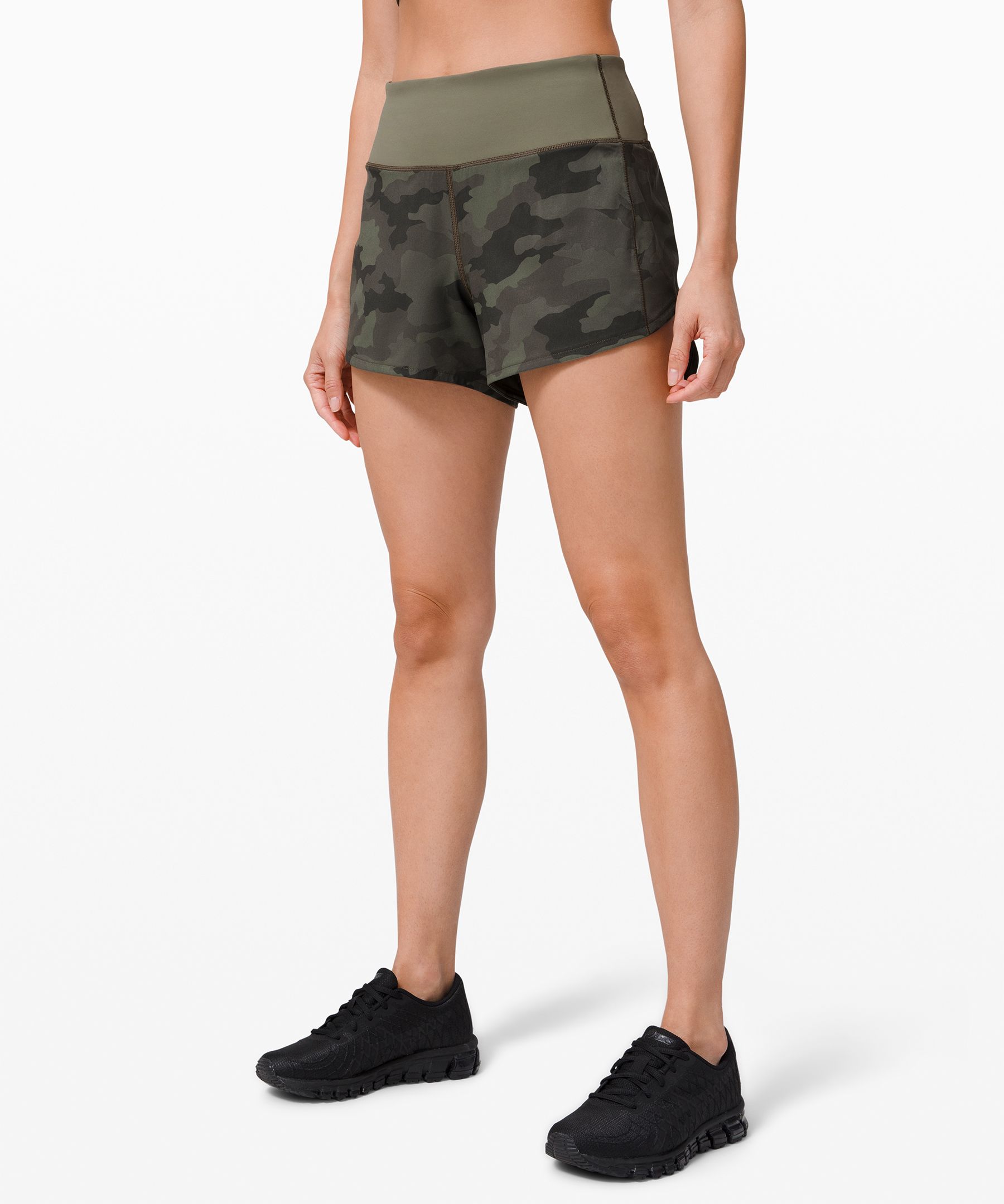 Lululemon Speed Up Short Long *4" Updated Fit In Printed