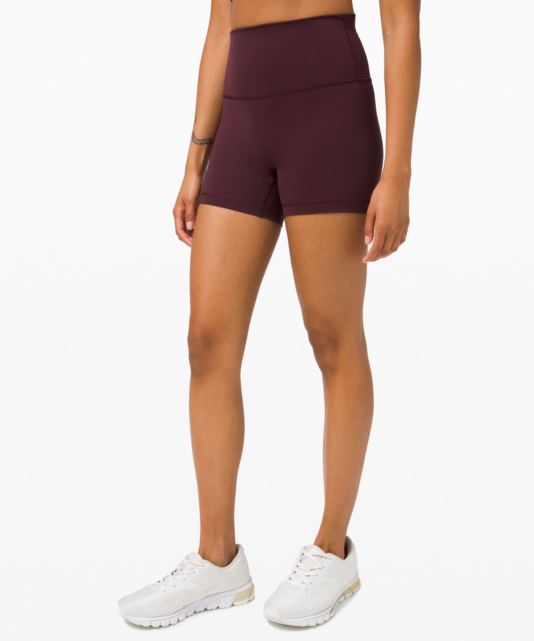 Lululemon Wunder Train High-rise Short 4" *online Only In Burgundy