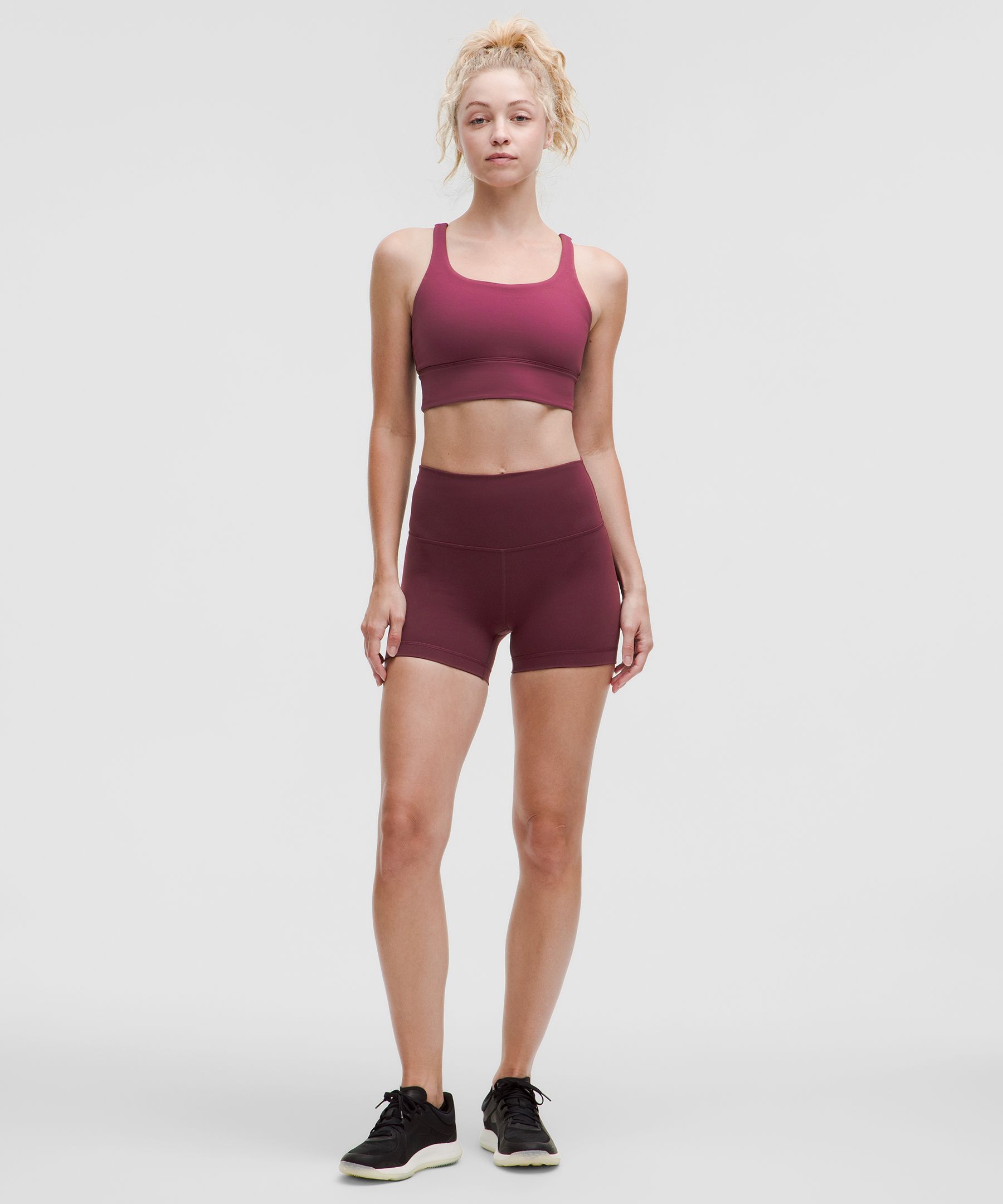 lululemon Women s Wunder Train High Rise Short 4 Size 14 Burgundy