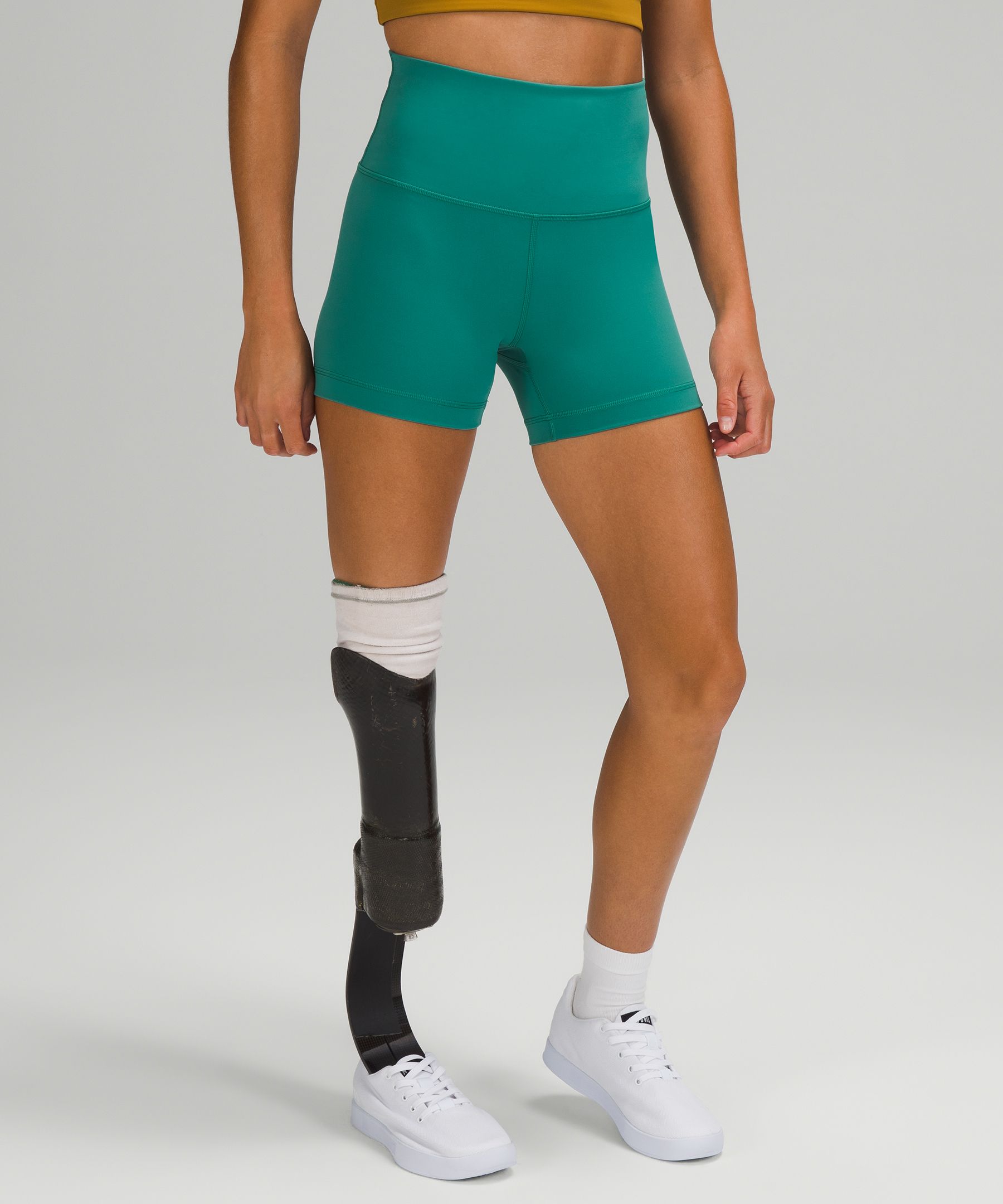 Lululemon Wunder Train High-rise Shorts 4" In Teal Lagoon