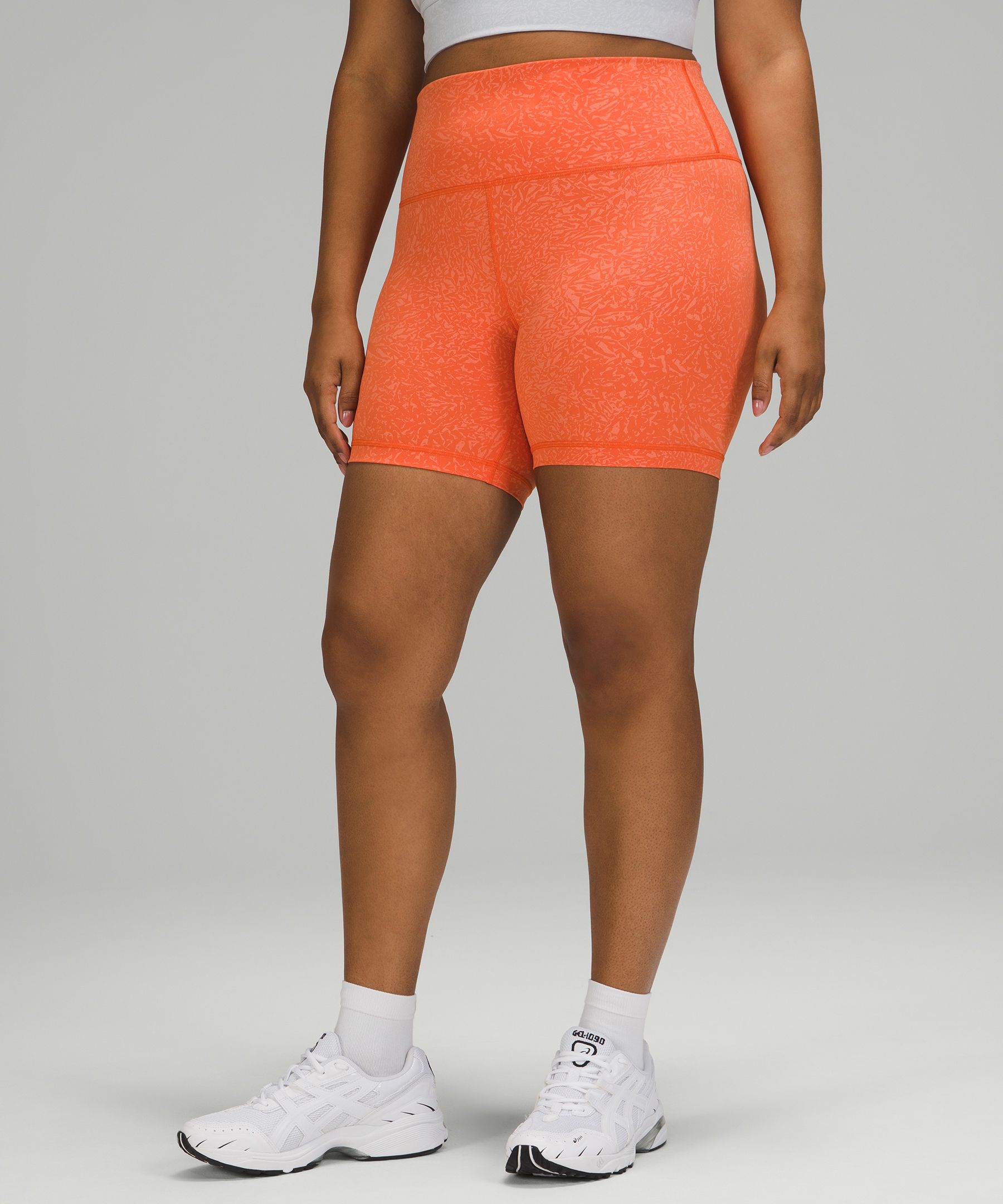 Lululemon Wunder Train High-rise Shorts 6" In Crunch Warm Coral